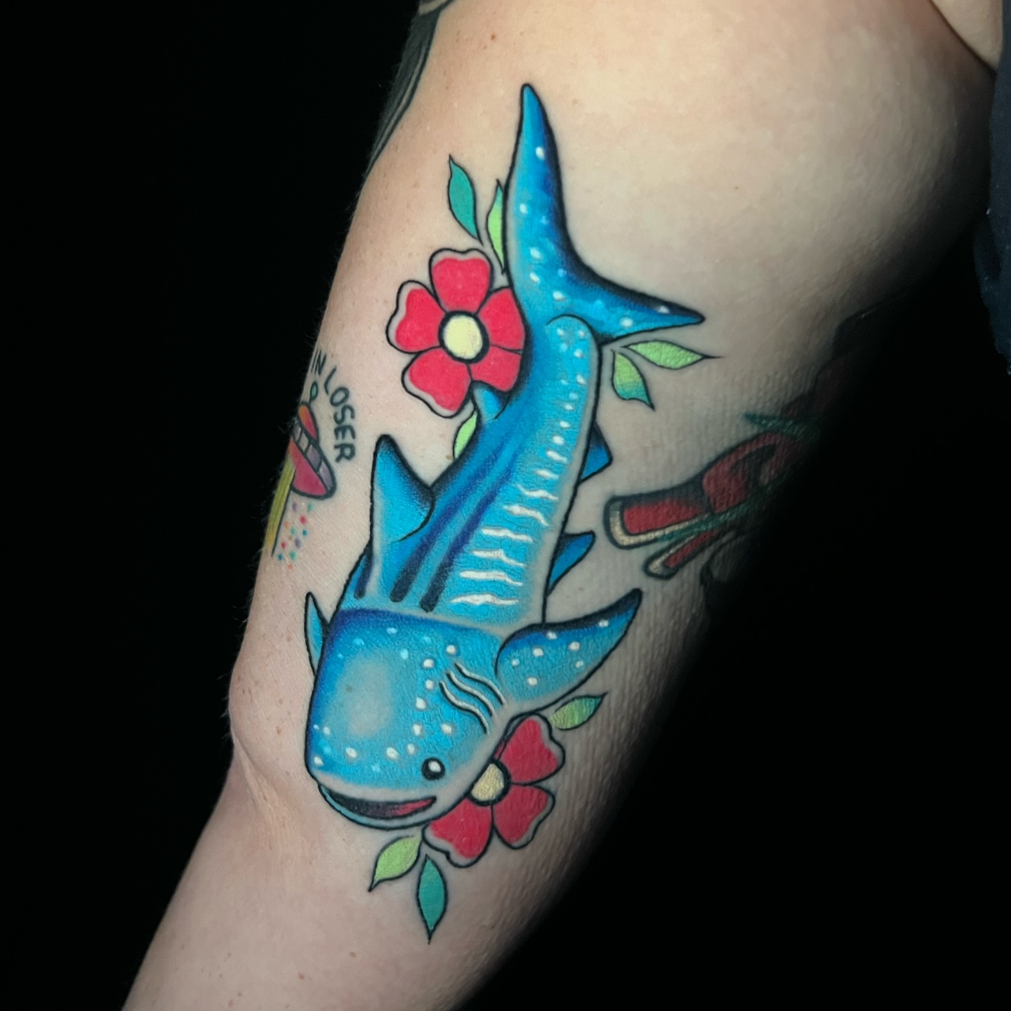 Tattoo by @tru_blu_tattoos — american_traditional, dotwork