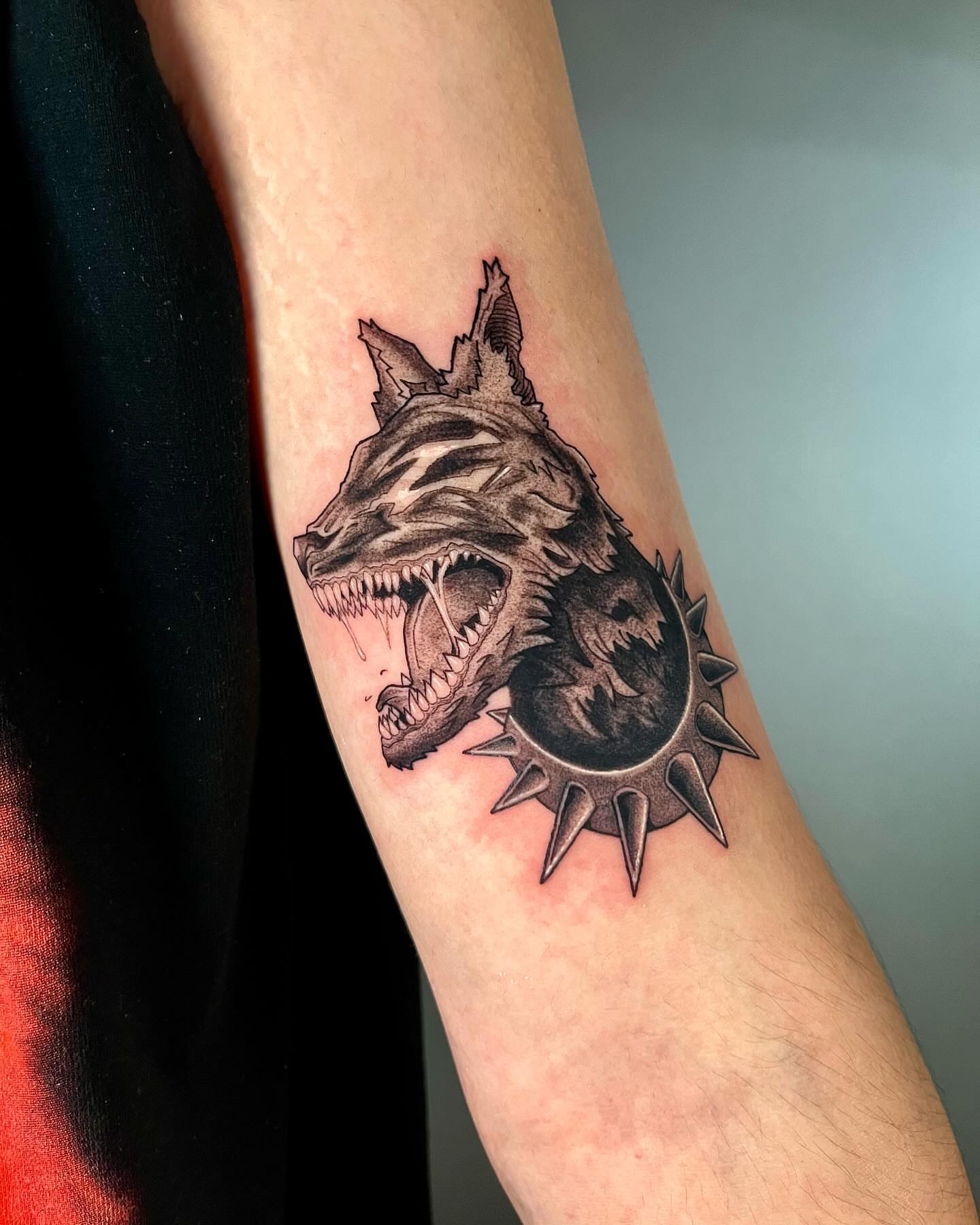 Tattoo by @jiinkytattoos — black_and_grey