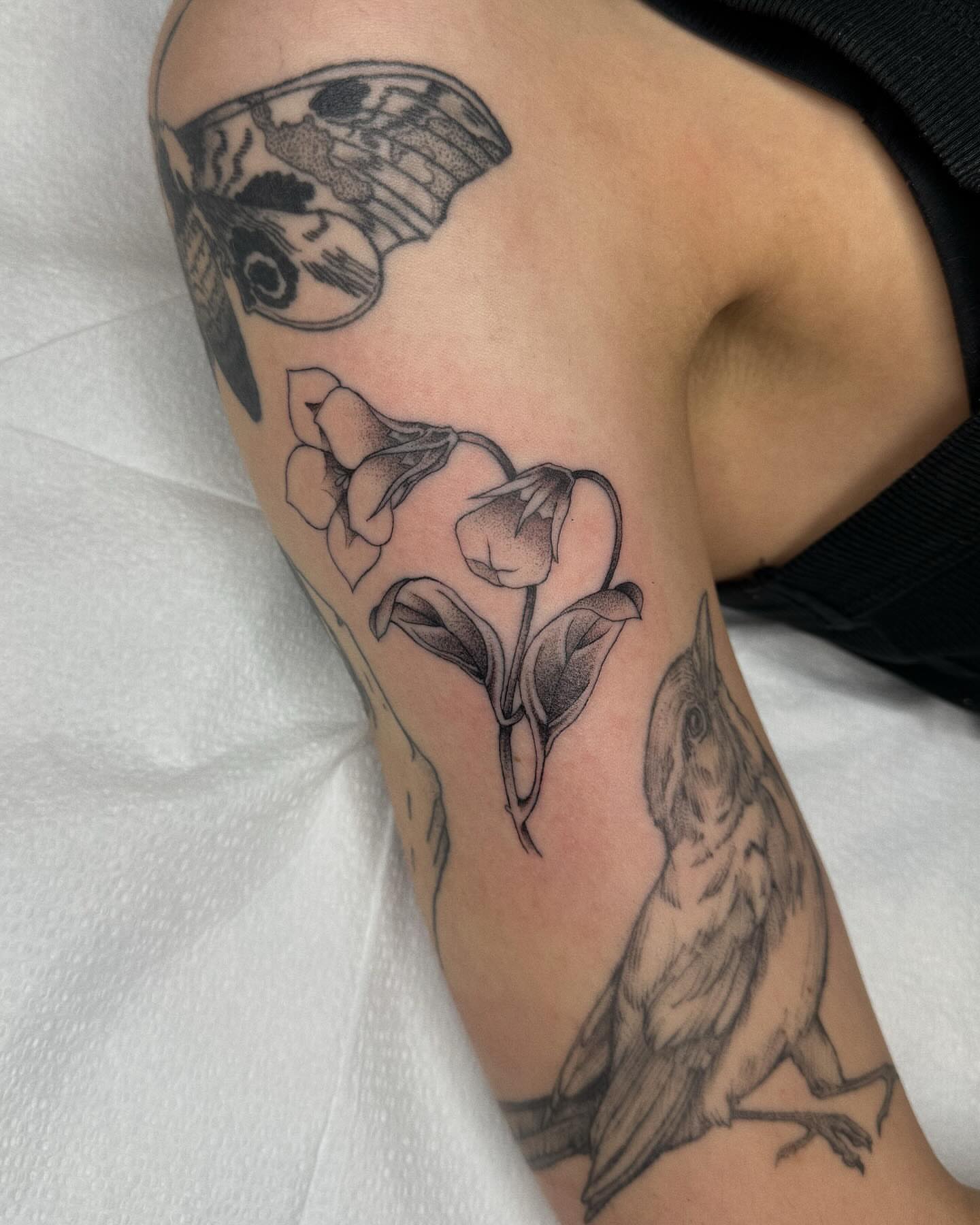 Tattoo by @mothmilk — black_and_grey, realism