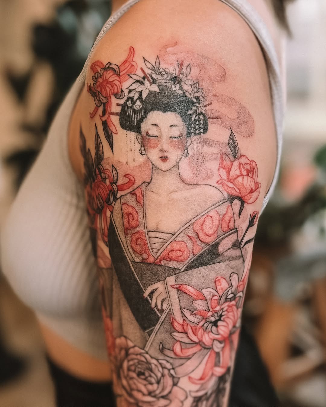 Tattoo by @sebrinapham — japanese_irezumi, watercolor