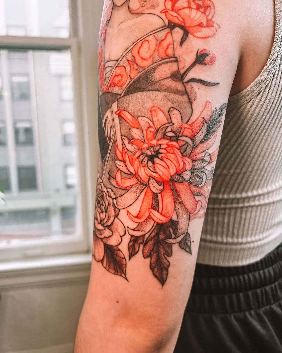 Tattoo by @sebrinapham — japanese_irezumi, black_and_grey