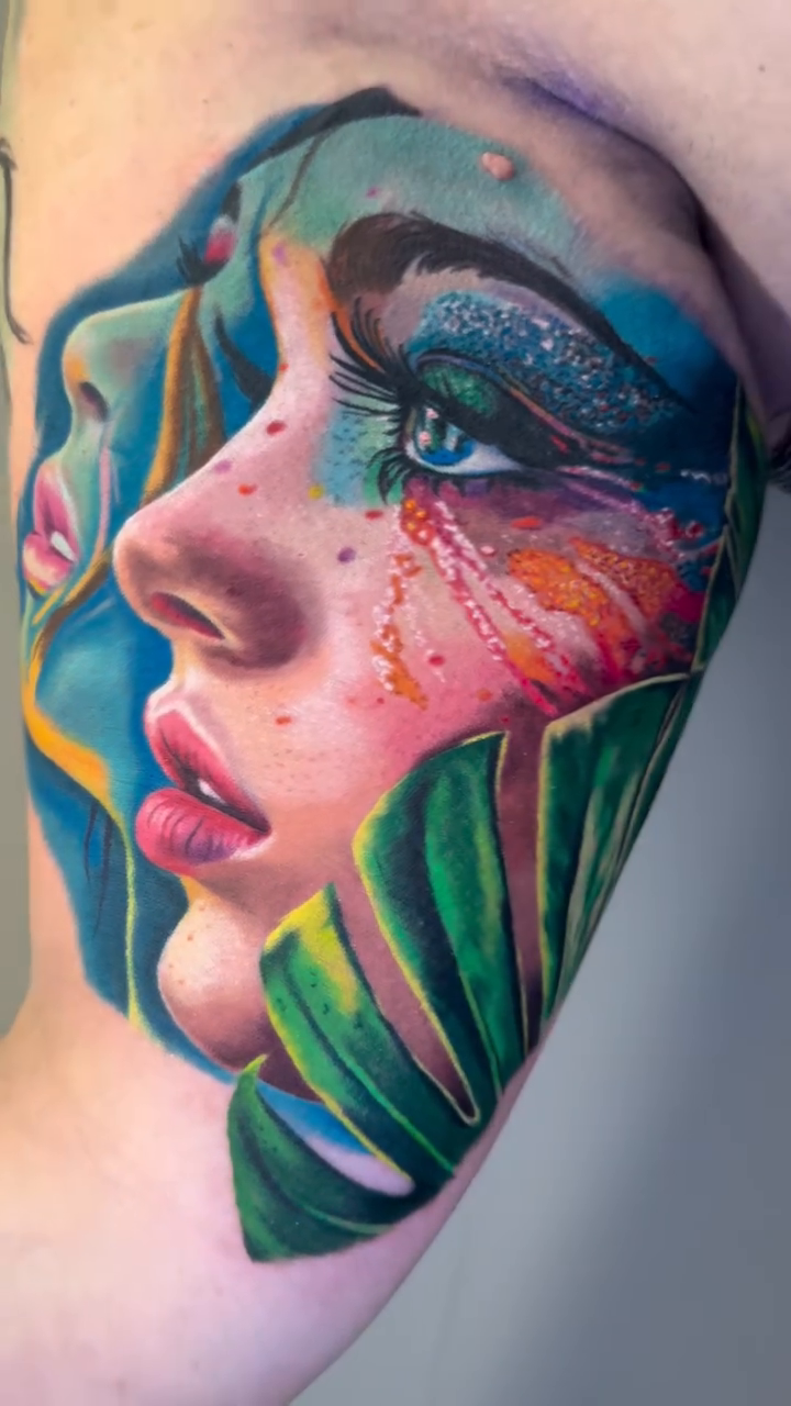 Tattoo by @theresa_cervantes_ — realism, trash_polka