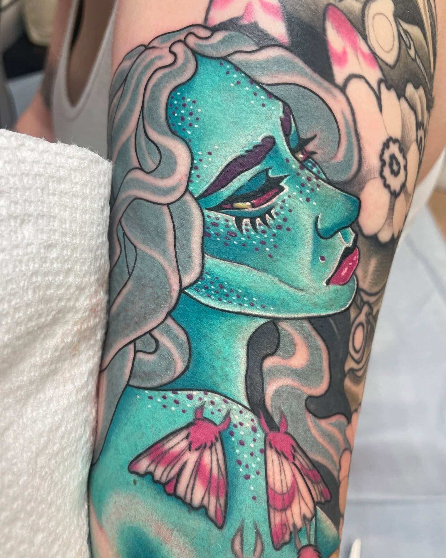 Tattoo by @colleen_bricker — dotwork, realism