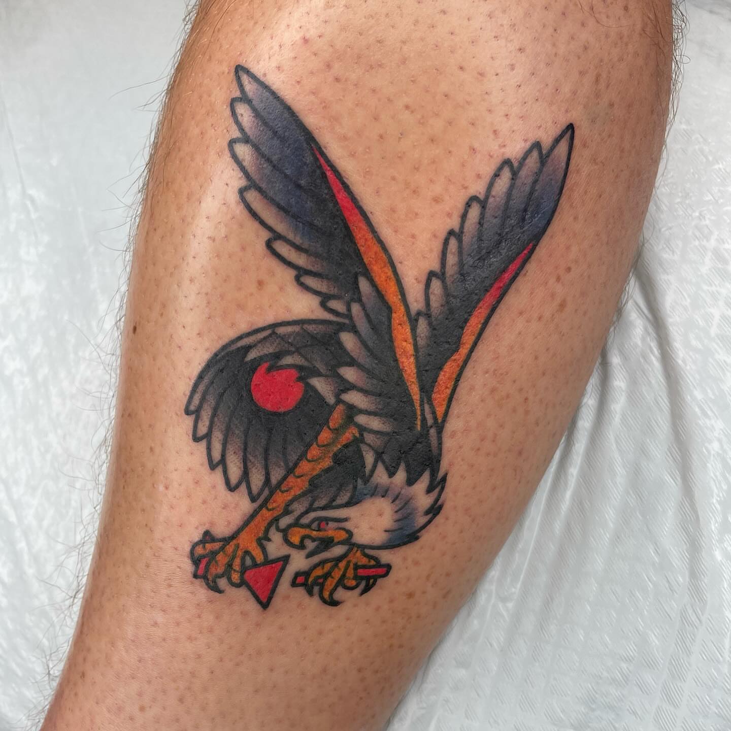 Eagle American traditional tattoo on the thigh by β¦ πΉπππ π°ππ π·ππππππππ β¦, Nashville, Tennessee