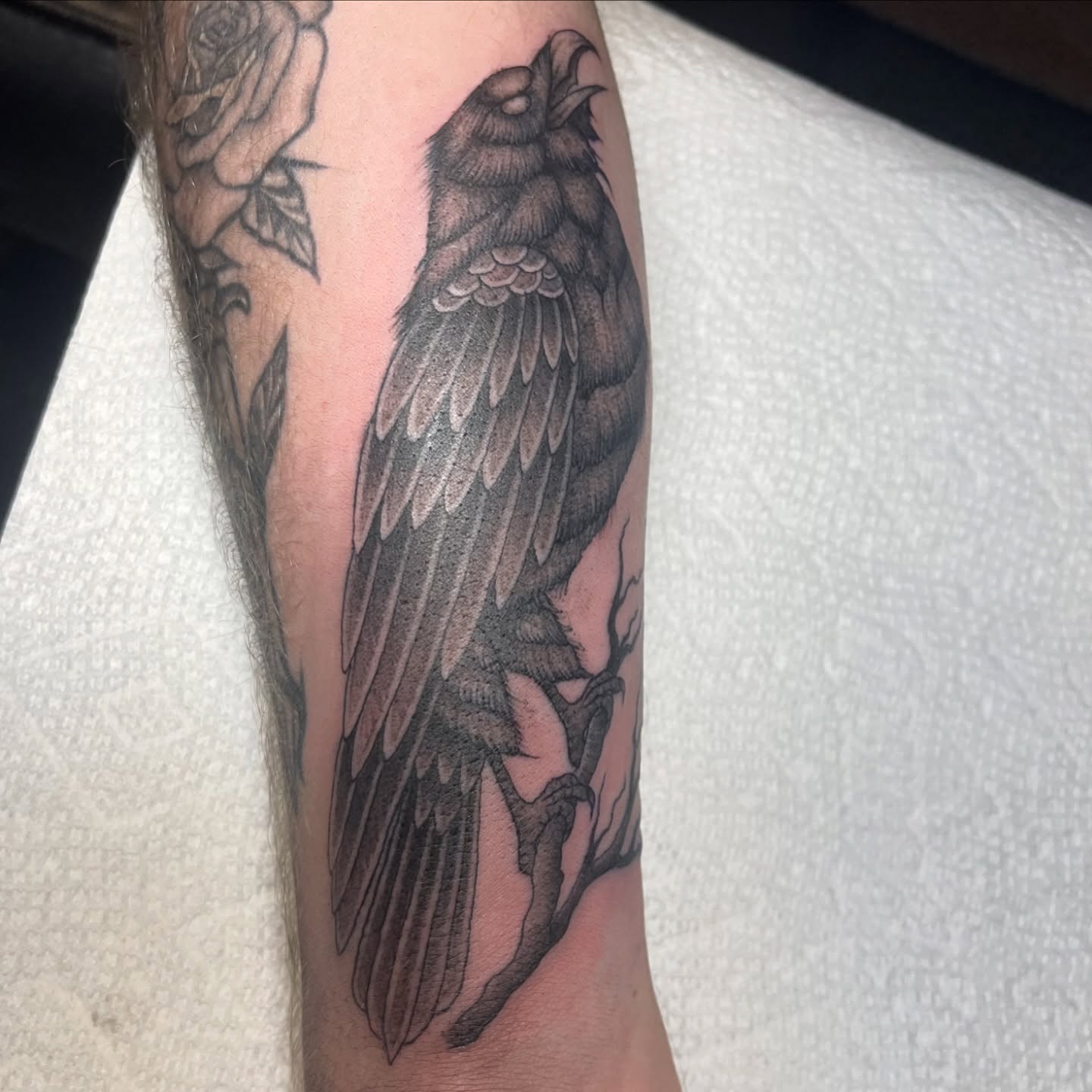 Tattoo by @kkstattoos — black_and_grey