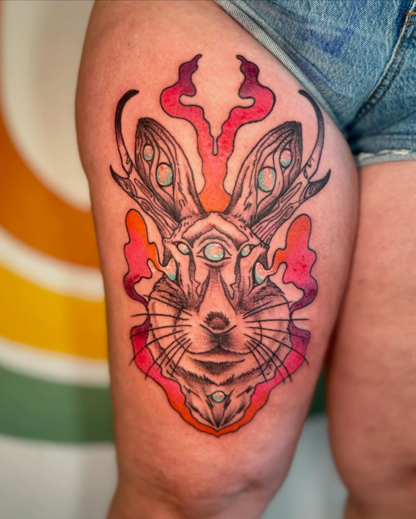 Tattoo by @sound_sanctuary_tattoos — geometric, surrealism