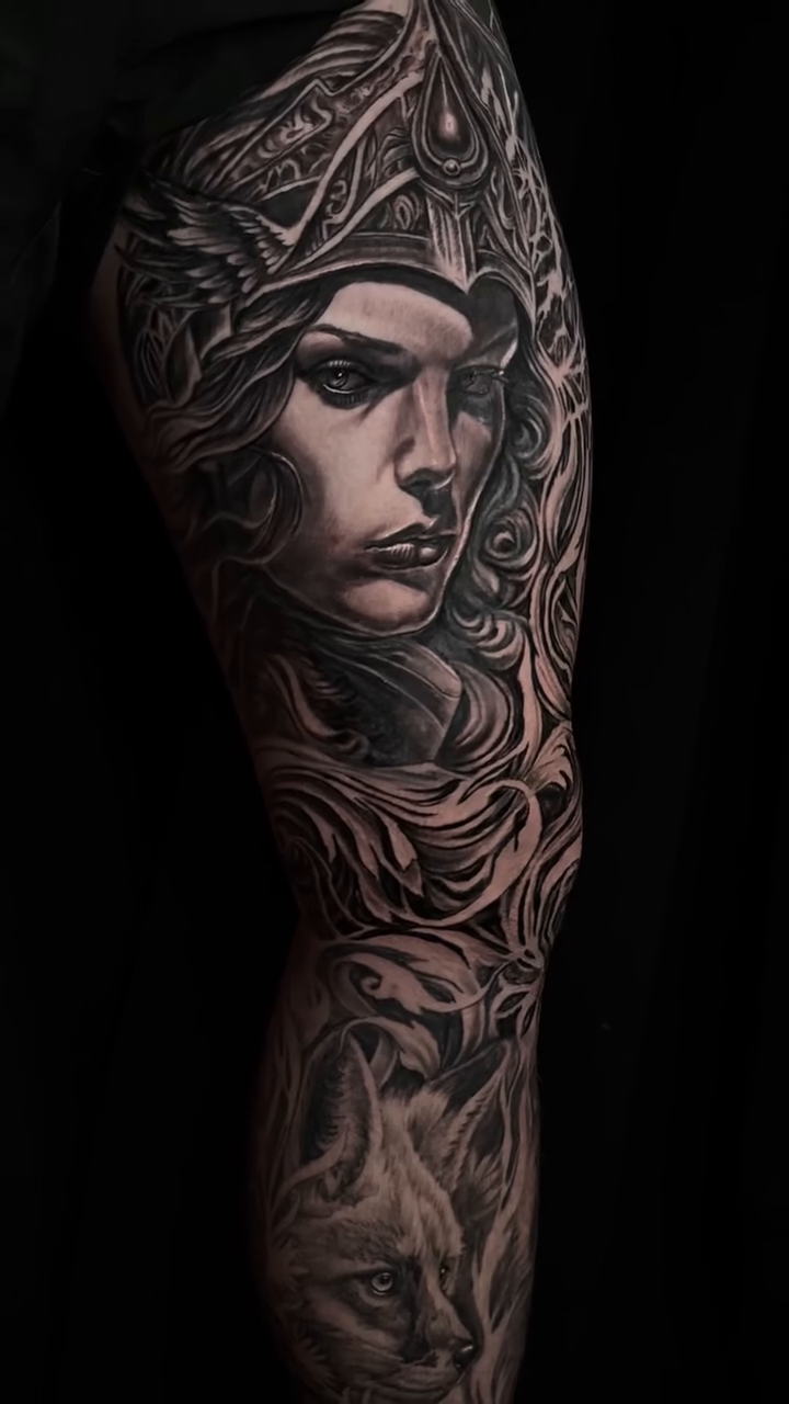 Tattoo by @coryjamestattoo — realism, black_and_grey