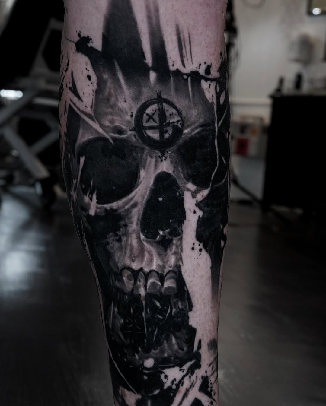 Tattoo by @facundogiltattoo — black_and_grey, dark_realism