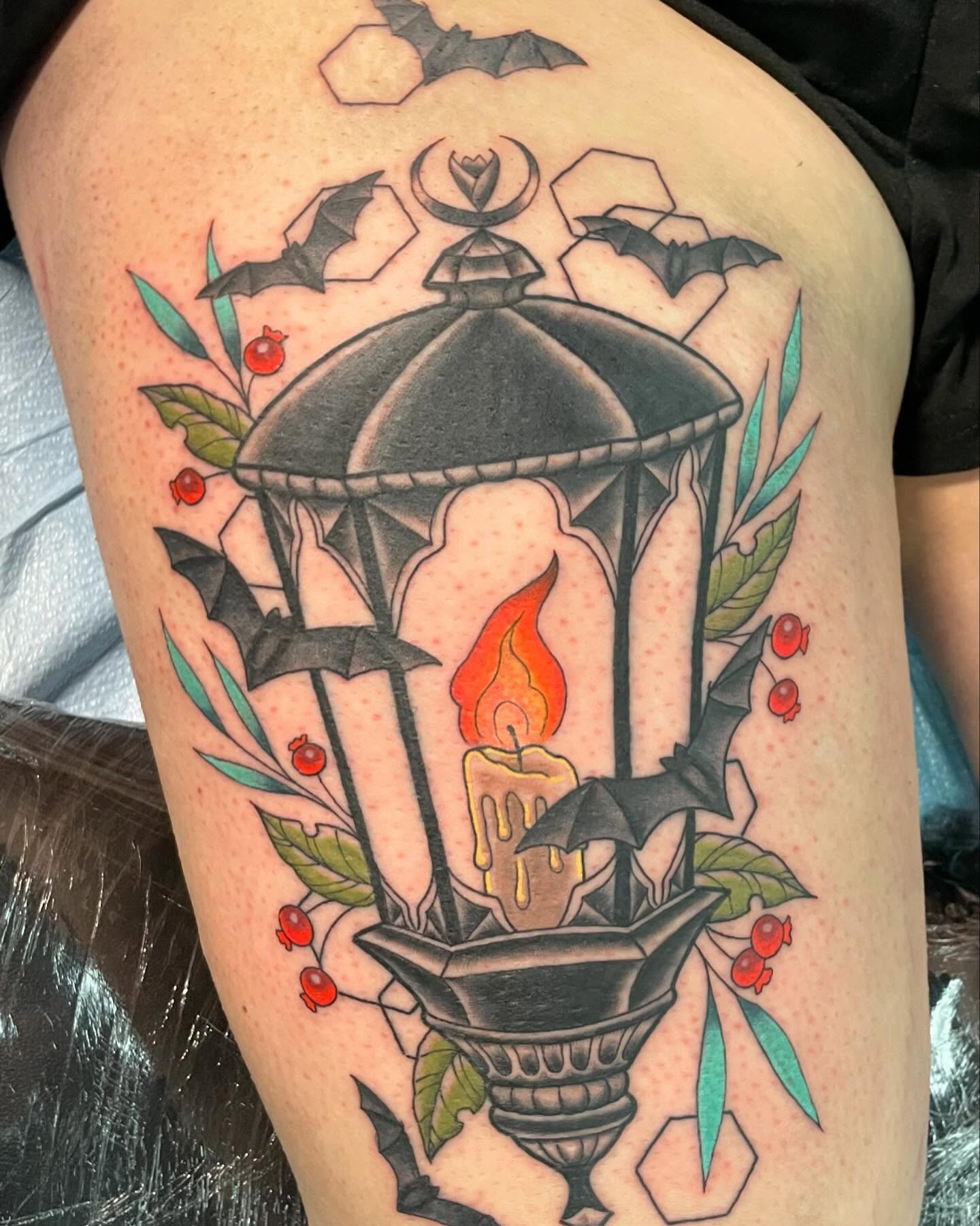 Tattoo by @chromaticsauce — american_traditional, dark_realism