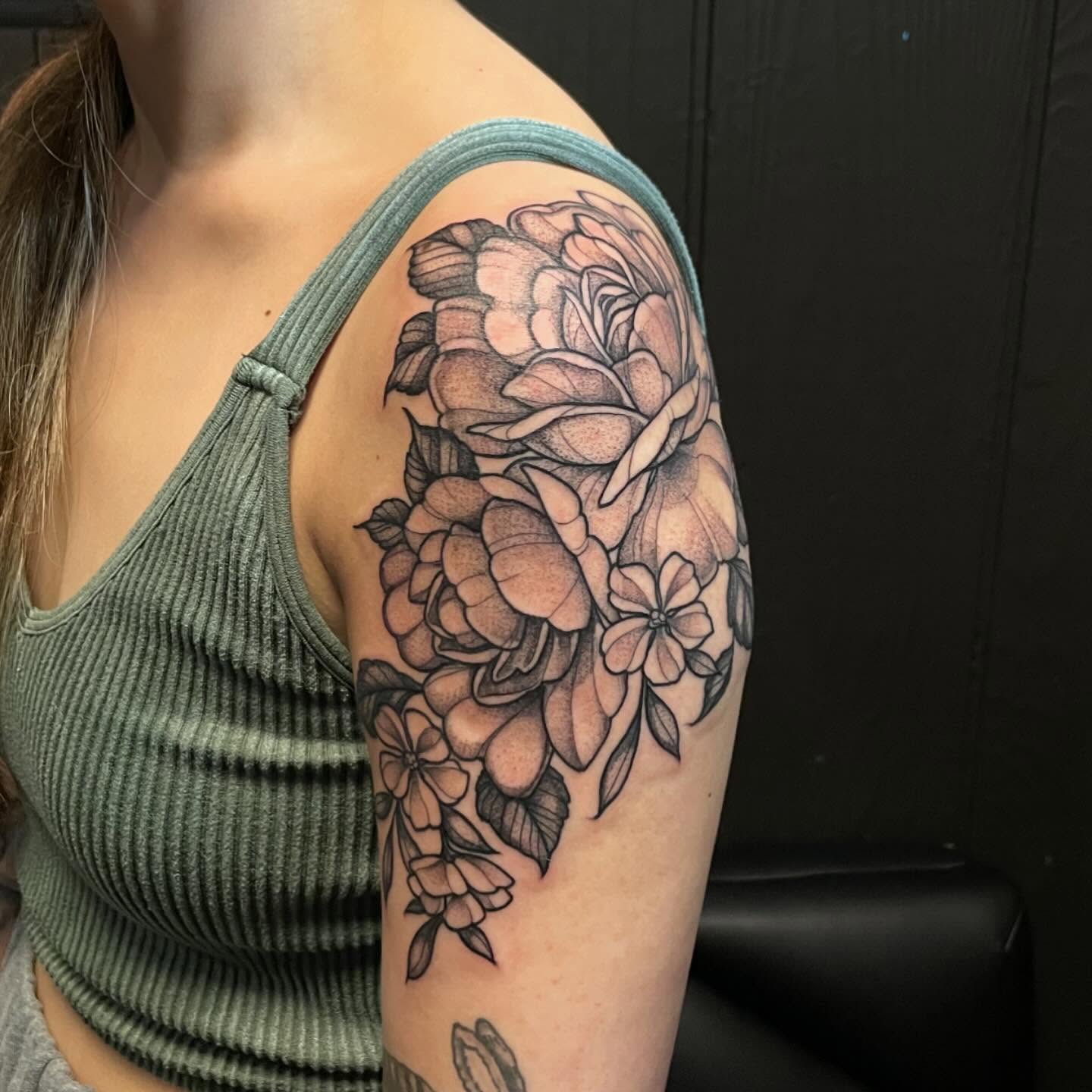 Tattoo by @jodeetattoos — black_and_grey