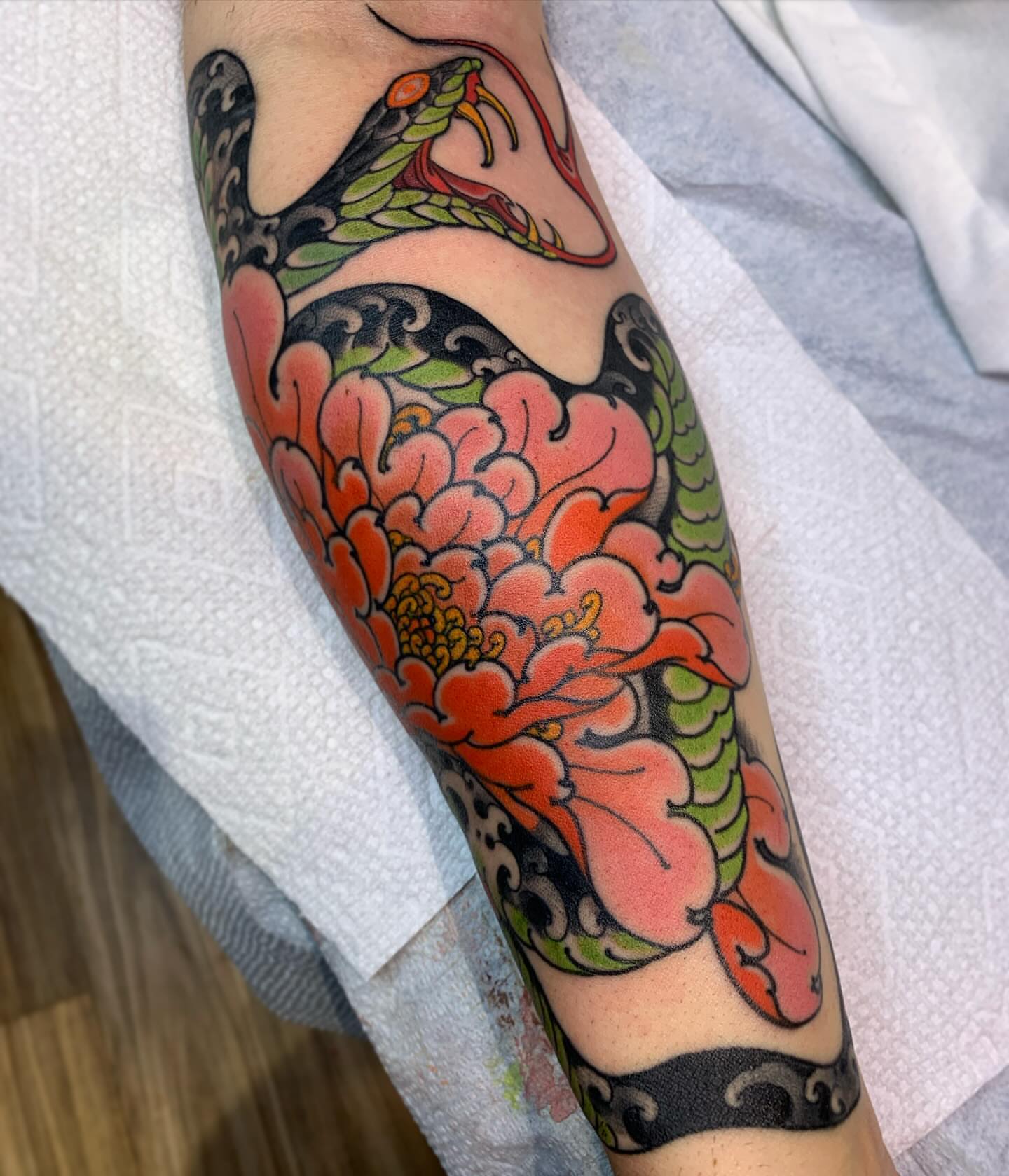 Tattoo by @r_goodkind — american_traditional, japanese_irezumi