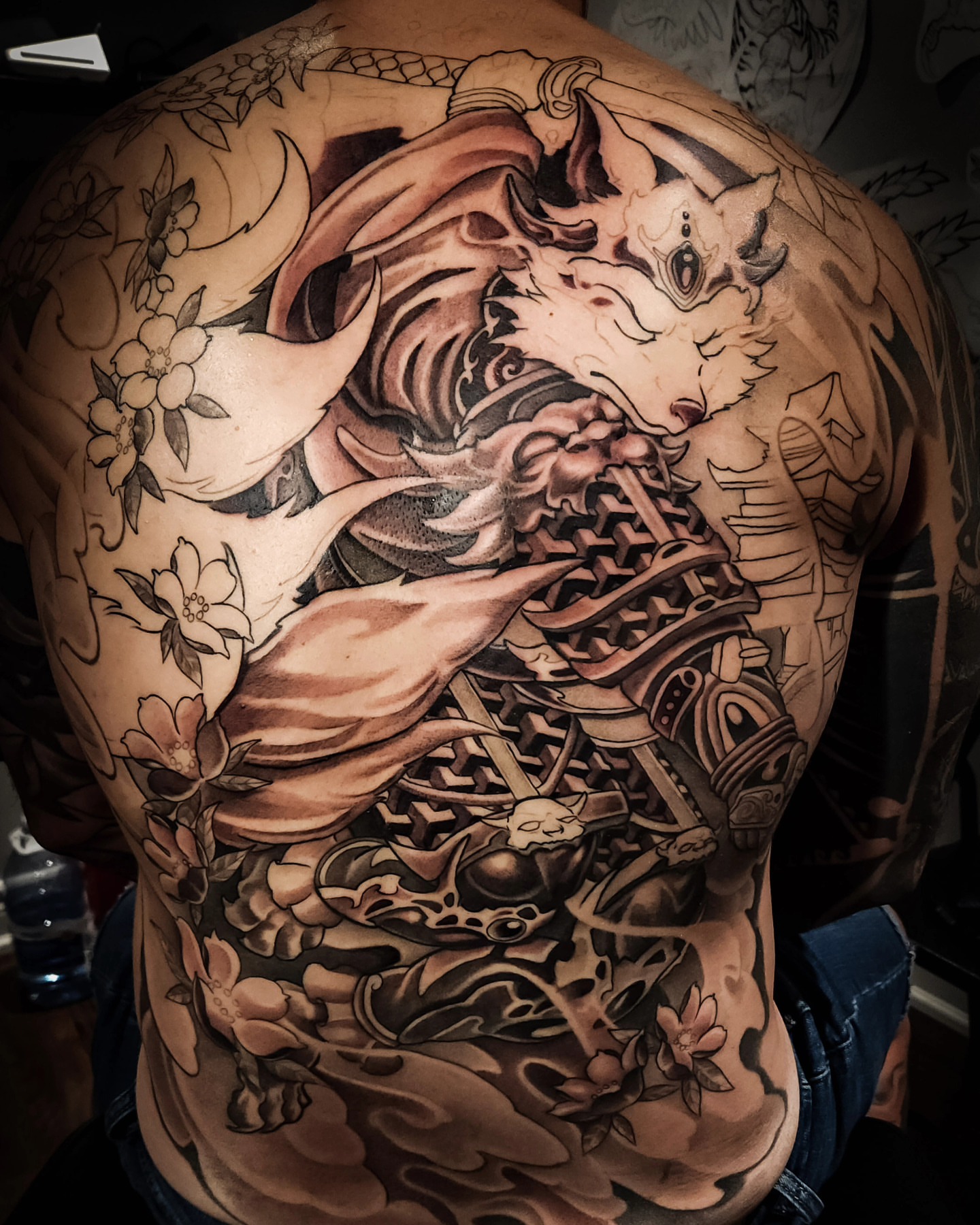 Tattoo by @artofsteve — japanese_irezumi, geometric