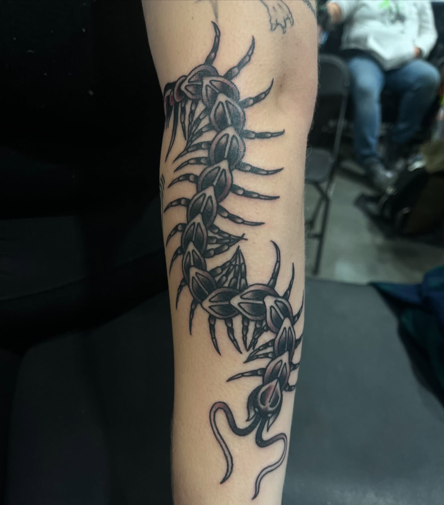 Tattoo by @fearlessfoxes — black_and_grey