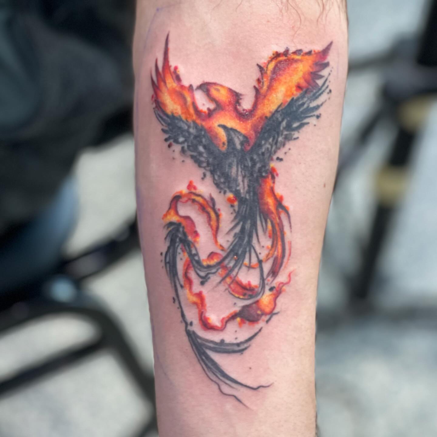 Tattoo by @dragonflytattoostudio — dotwork, realism