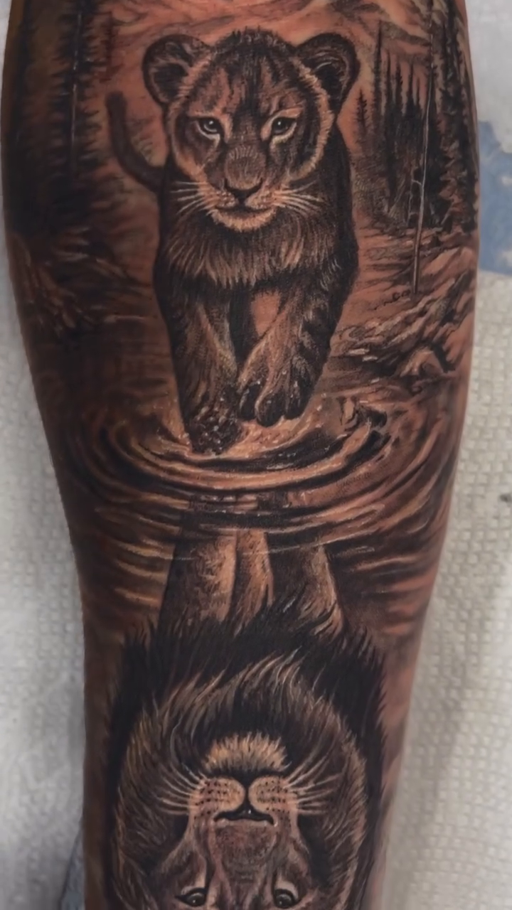 Tattoo by @tokarev_igor_tattoo — realism, black_and_grey