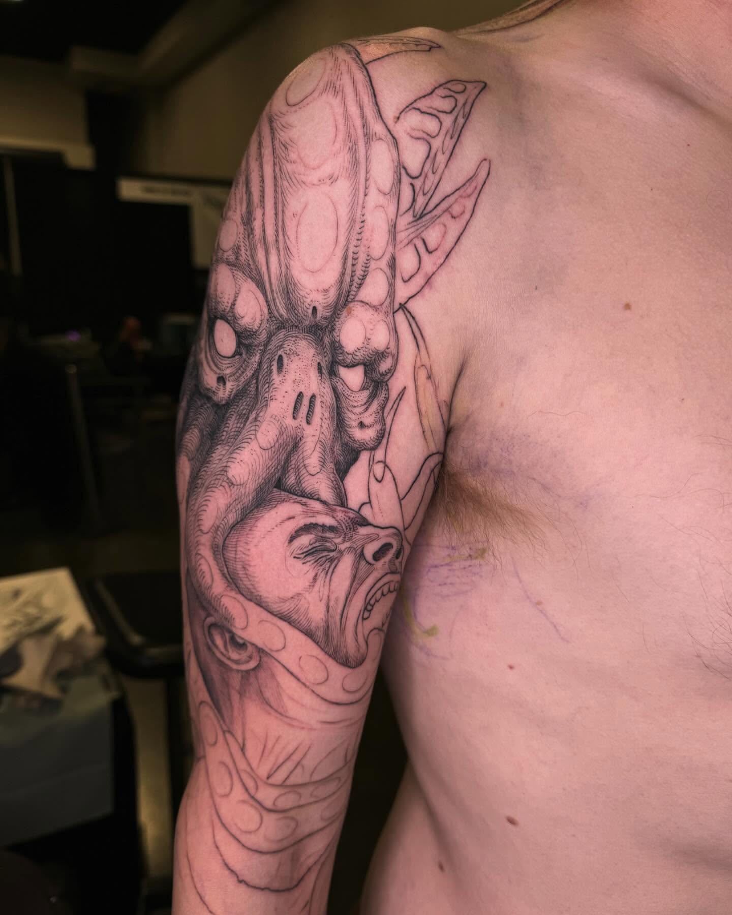 Tattoo by @tattoosbylandon — black_and_grey, realism
