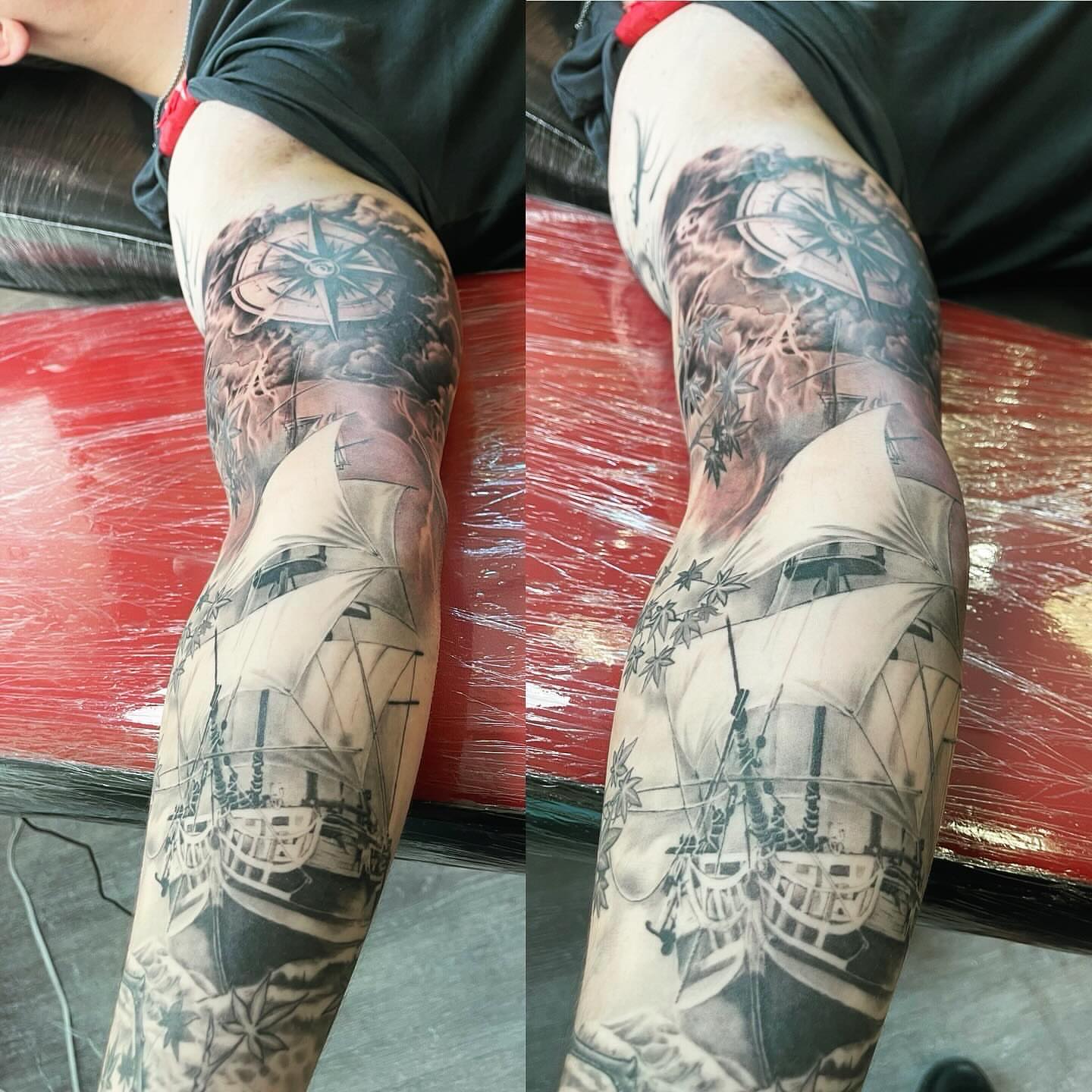 Tattoo by @abnormega_tattooartist — black_and_grey, realism