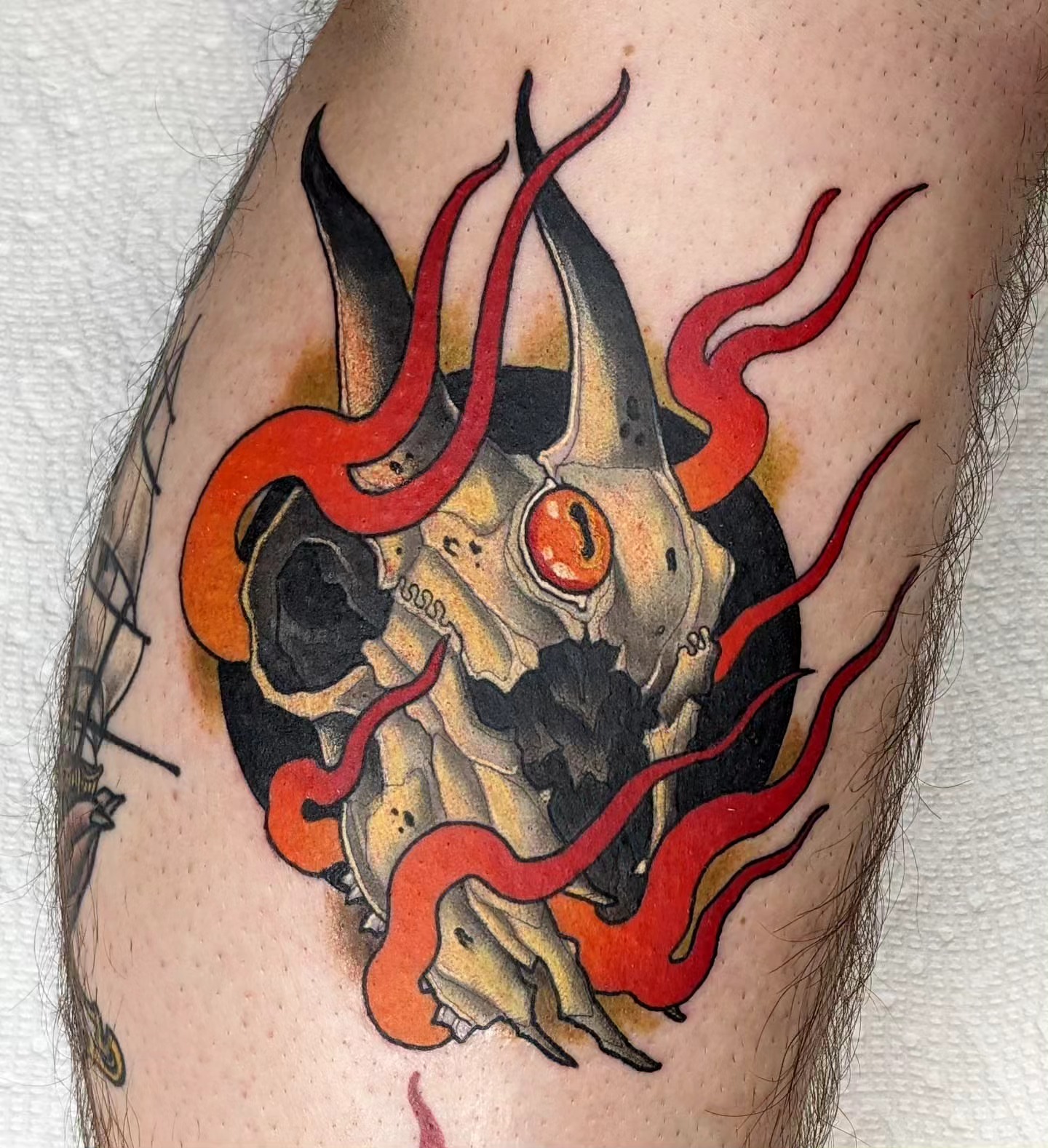 Tattoo by @kaylieseaver — american_traditional, dark_realism