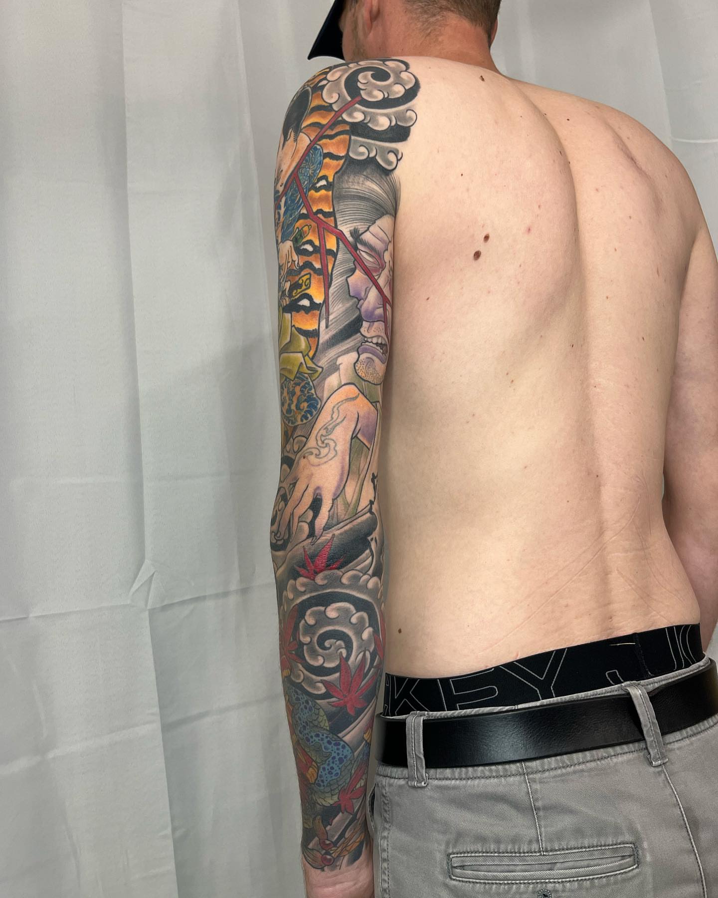 Samurai warrior japanese irezumi tattoo on the upper arm by biggstattoos
