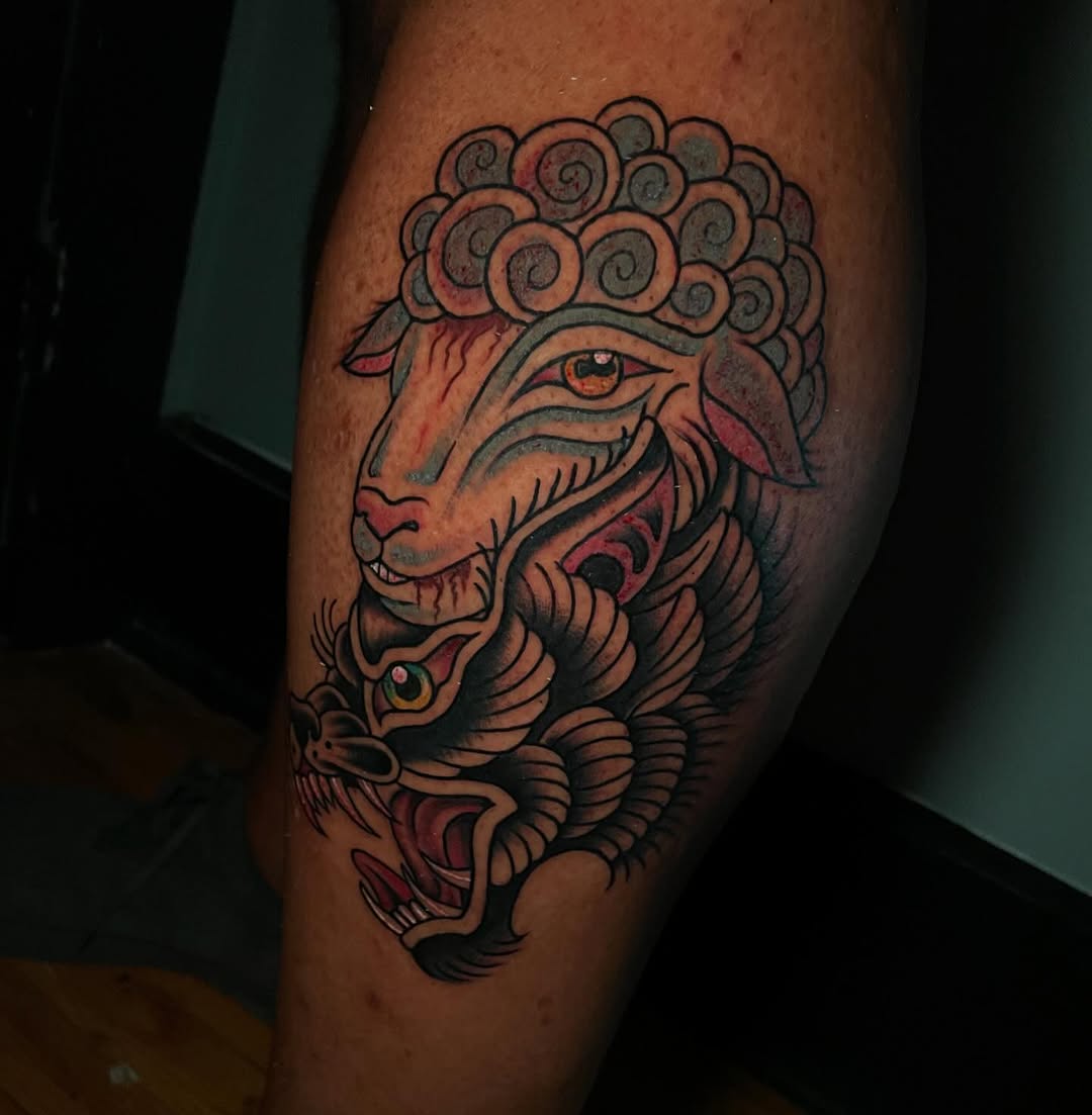 Tattoo by @sirenofsaturn — neo_traditional, black_and_grey