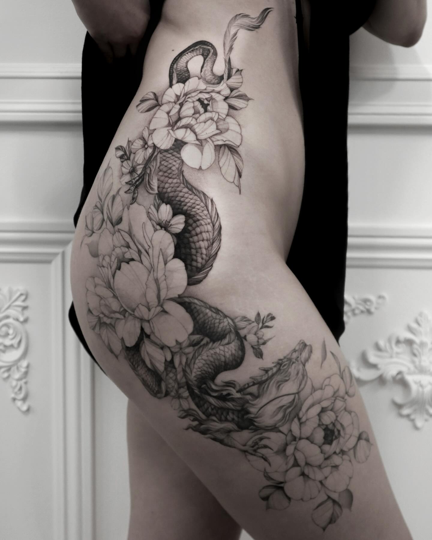 Tattoo by @rit13_ink — black_and_grey, realism