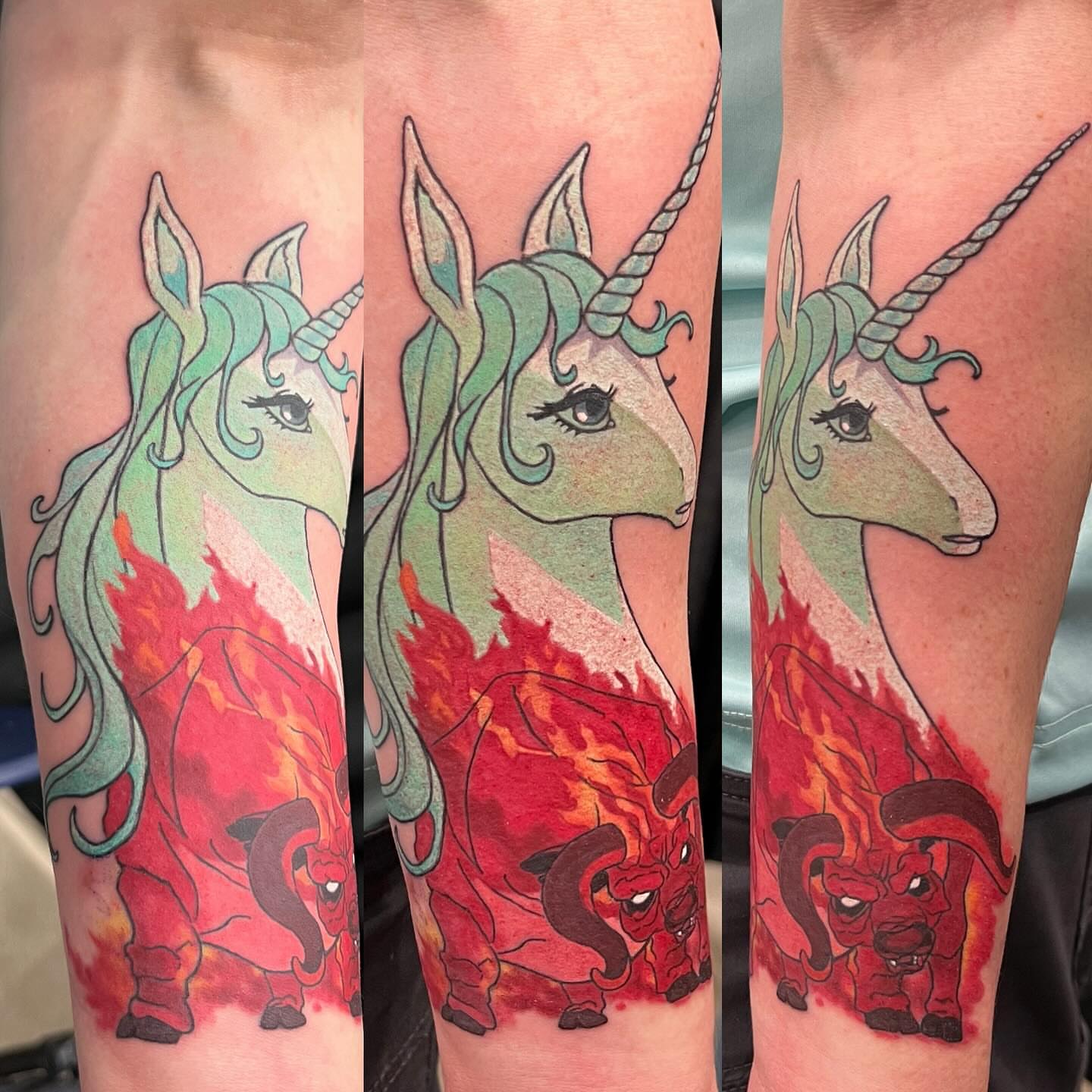 Tattoo by @remedyrook — illustrative, anime