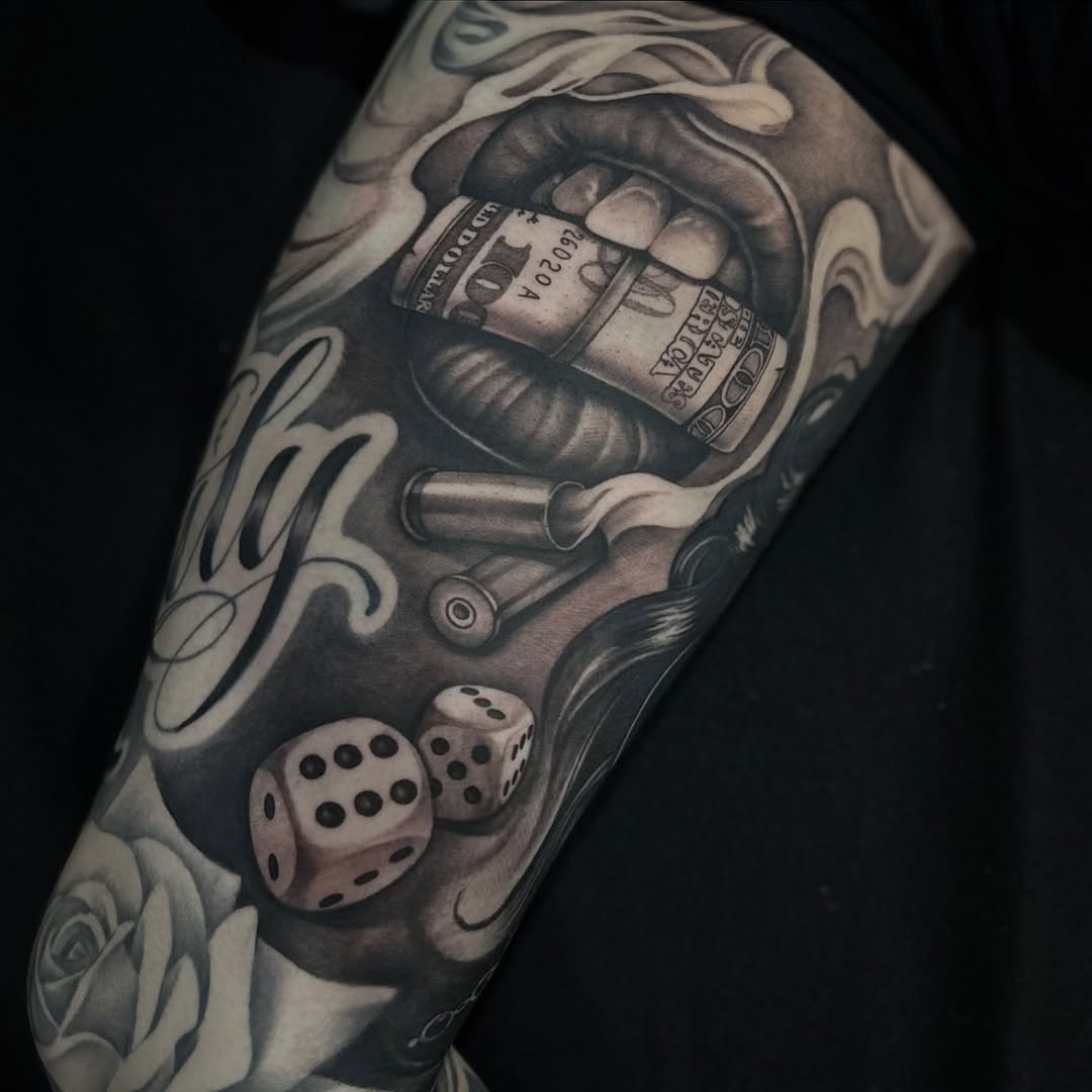 Tattoo by @winonataylortattoos — black_and_grey, realism