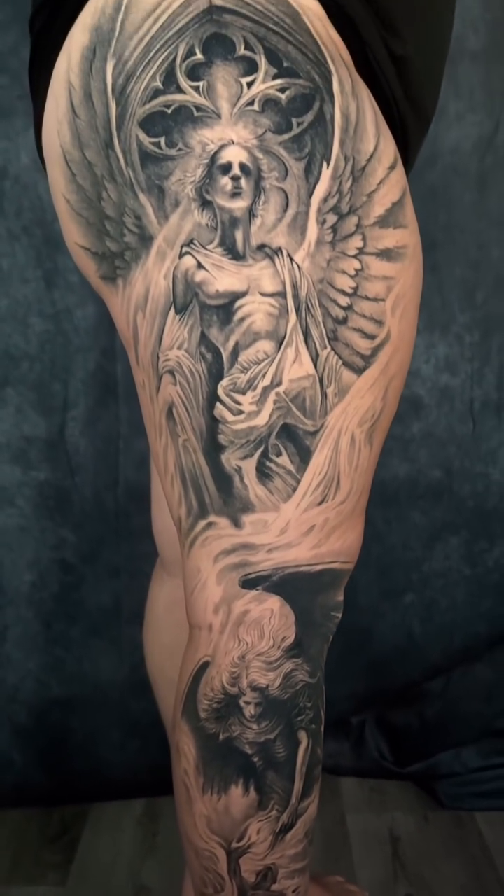 Tattoo by @jamesstrickland — dark_realism, black_and_grey