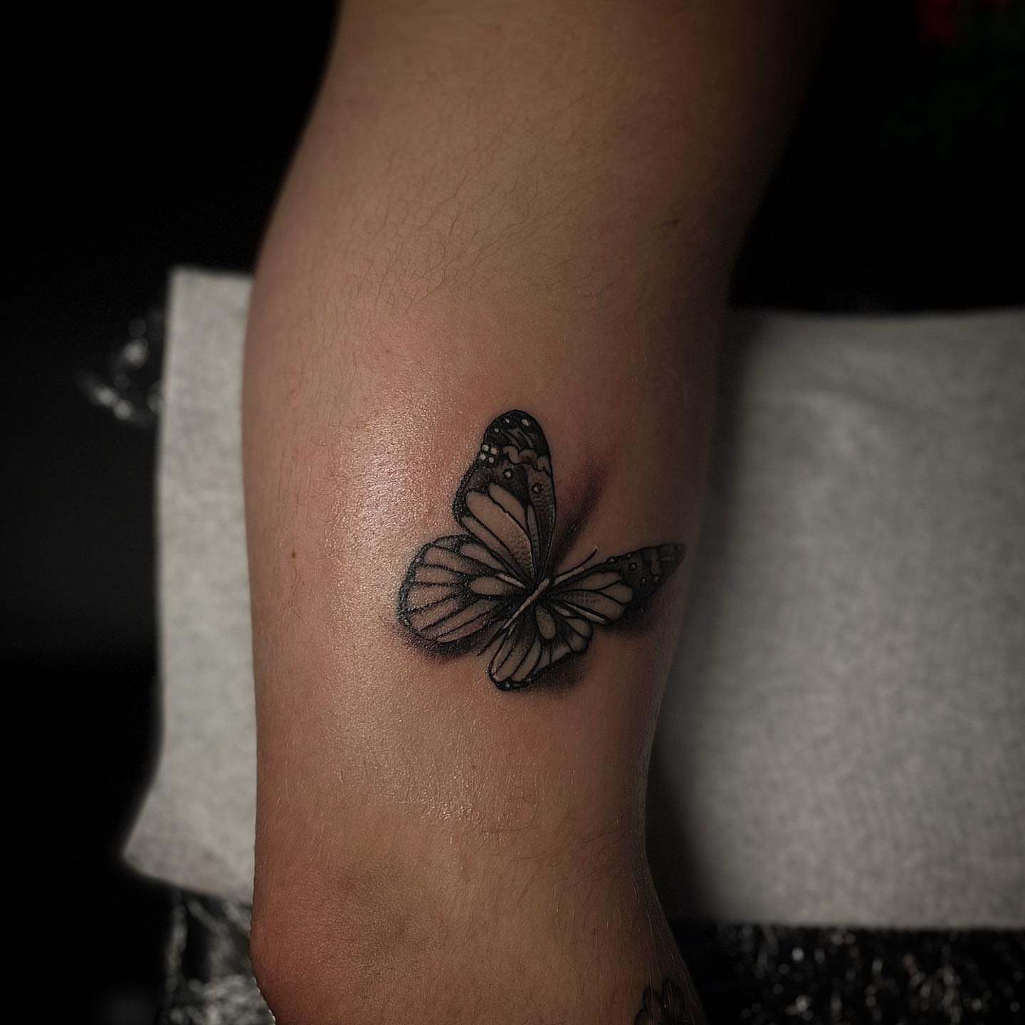 Butterfly realism tattoo on the forearm by π΅πππππ