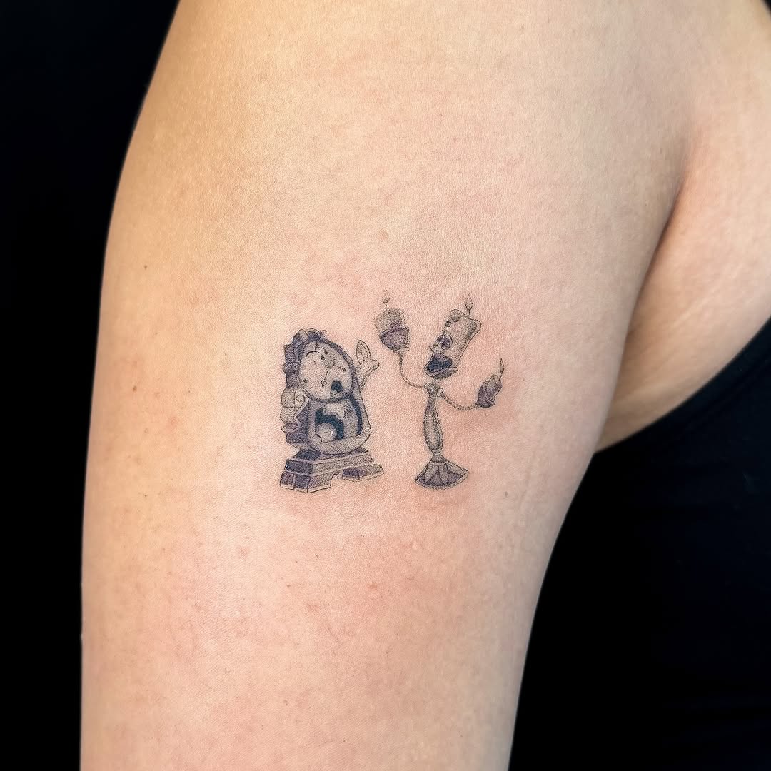Minimalist tattoo on the thigh by INK by CEE