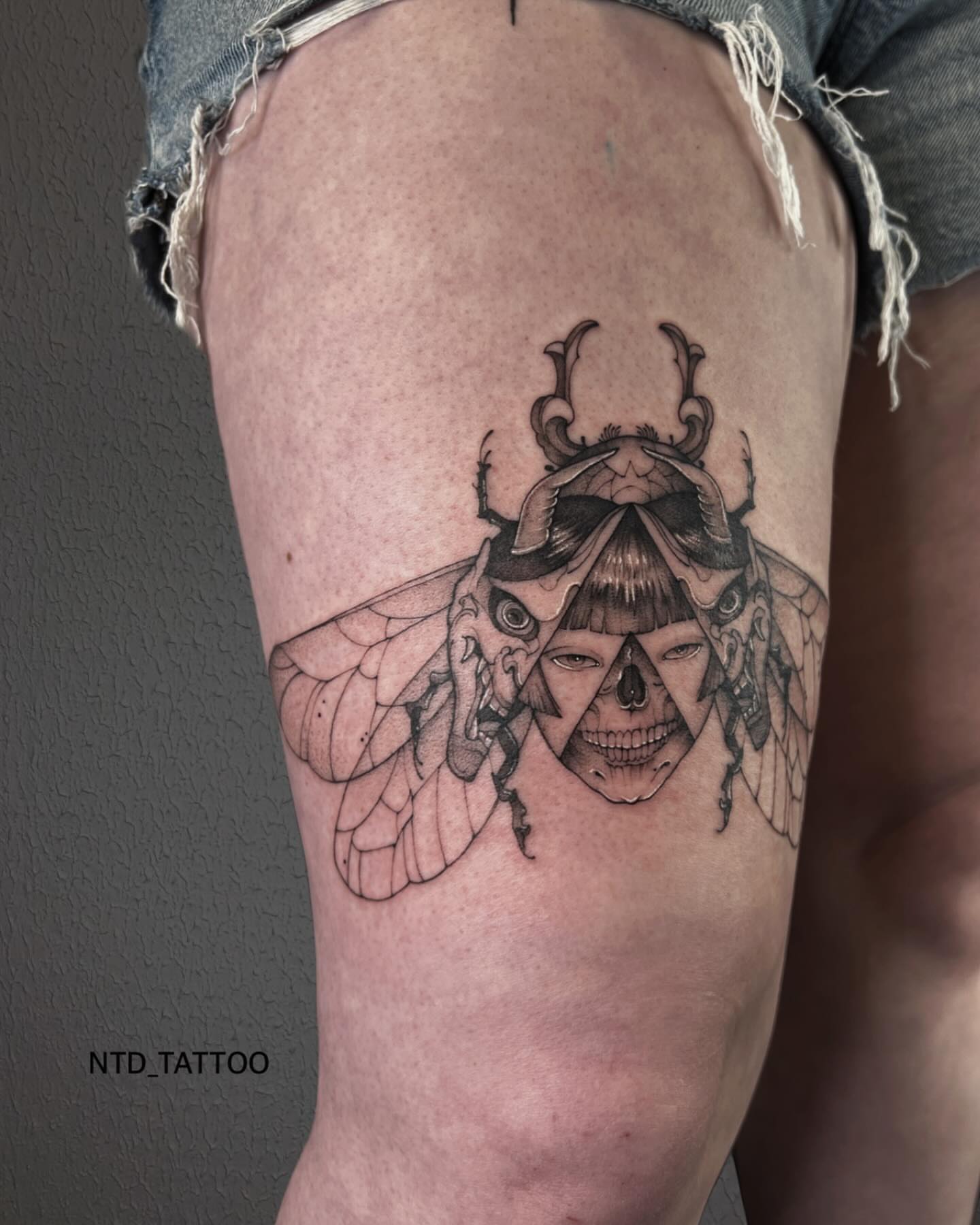 Tattoo by @ntd_tattoo — geometric, dark_realism