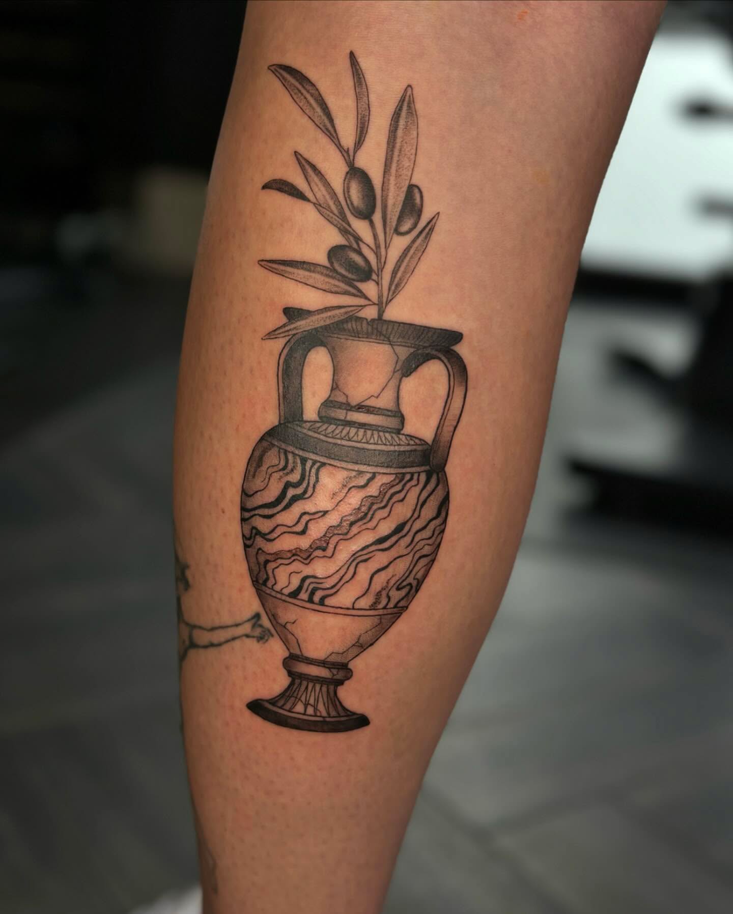 Tattoo by @mitchelkelftattoo — black_and_grey