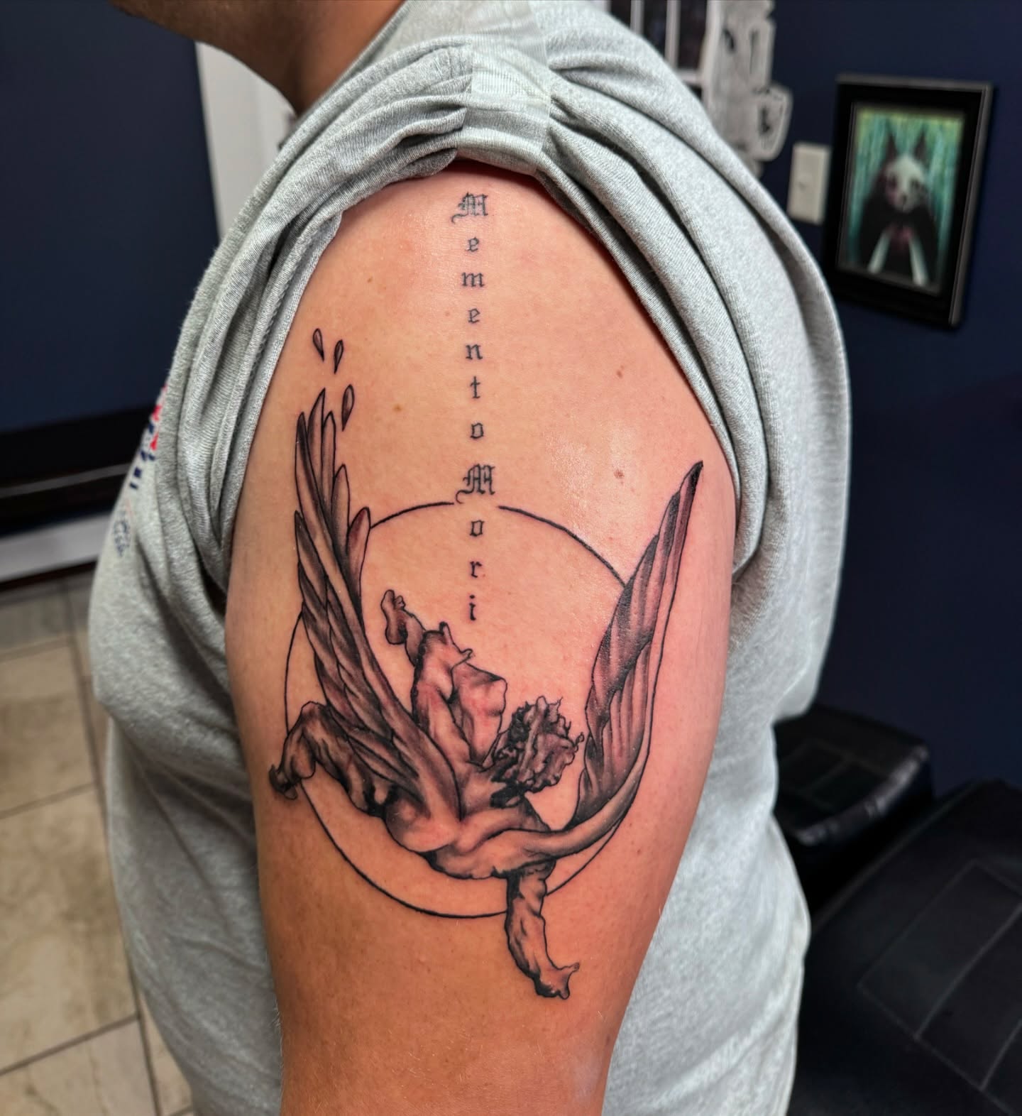Tattoo by @cody_mooretattoos — black_and_grey