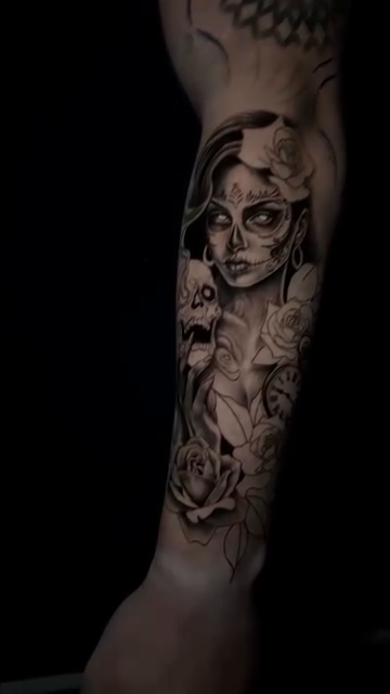 Woman and roses realism tattoo by Tommy Nguyen, Eastpointe, Michigan