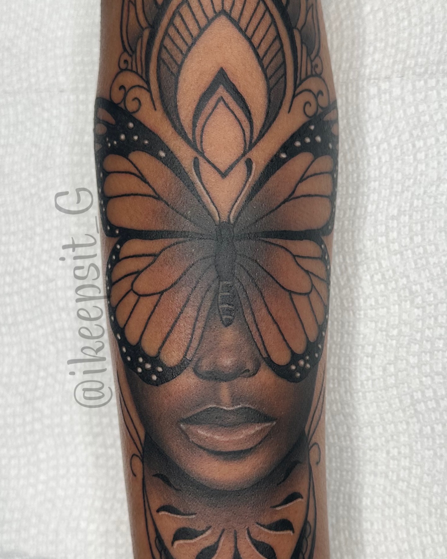 Tattoo by @ikeepsit_g — dotwork, ornamental