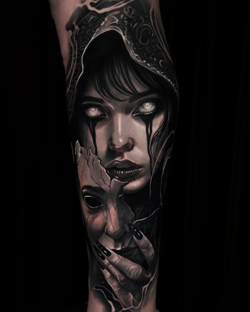 Tattoo by @hiramksas — realism, dark_realism