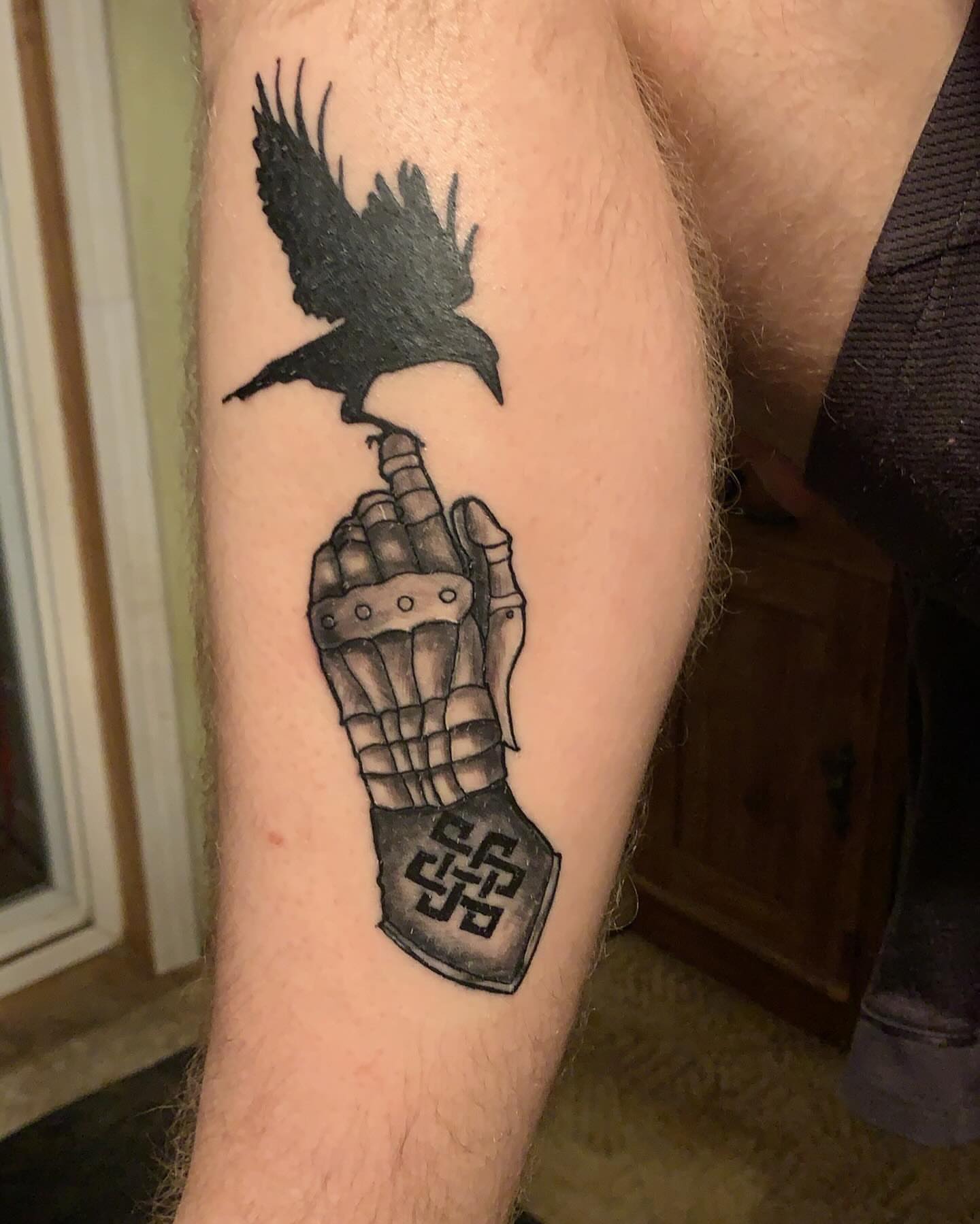 Tattoo by @speedy_tattz — black_and_grey, geometric