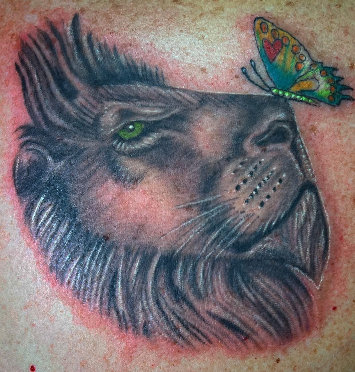 Wolf realism tattoo by Bobby Glennon
