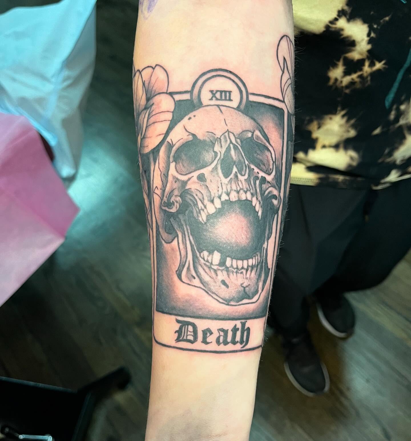 Tattoo by @maggieatattoo — black_and_grey