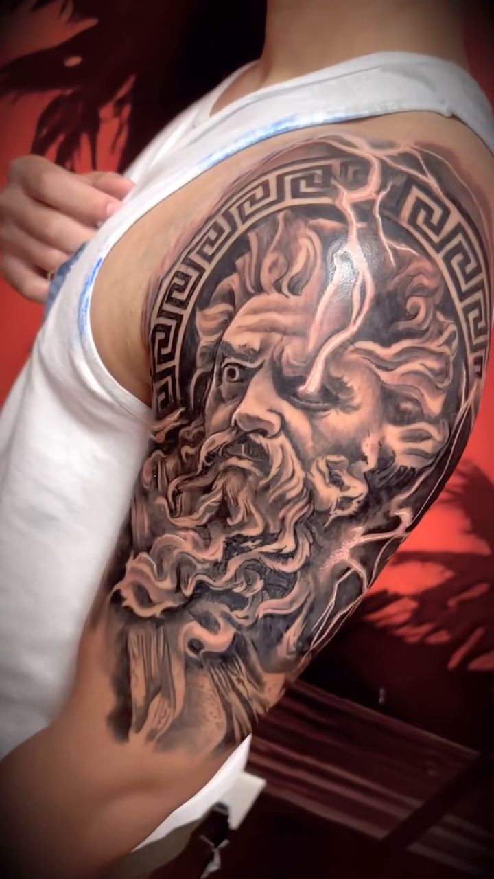 Tattoo by @bloodmoney_tattoos — realism, black_and_grey