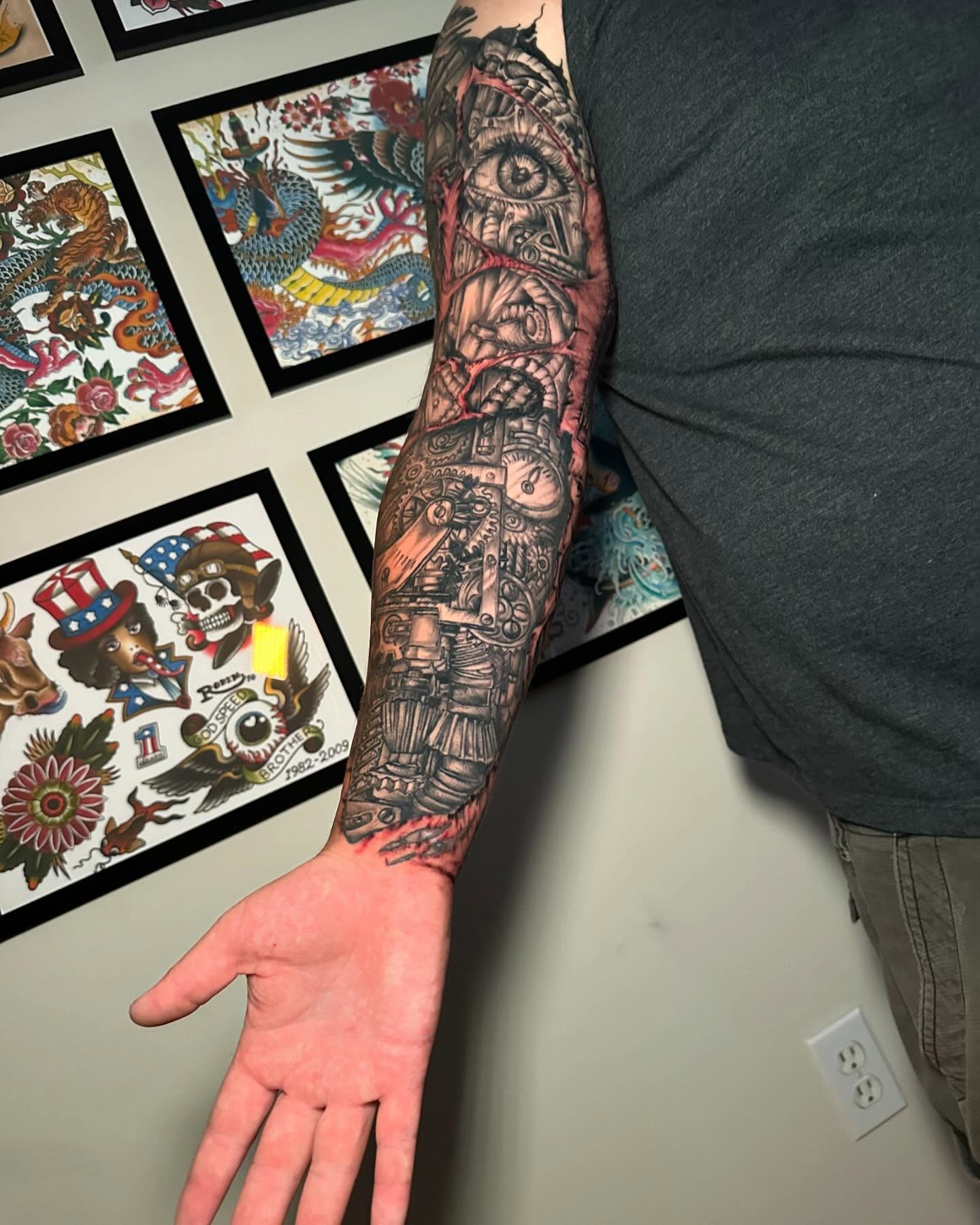Tattoo by @tattooedwalnut — black_and_grey, realism