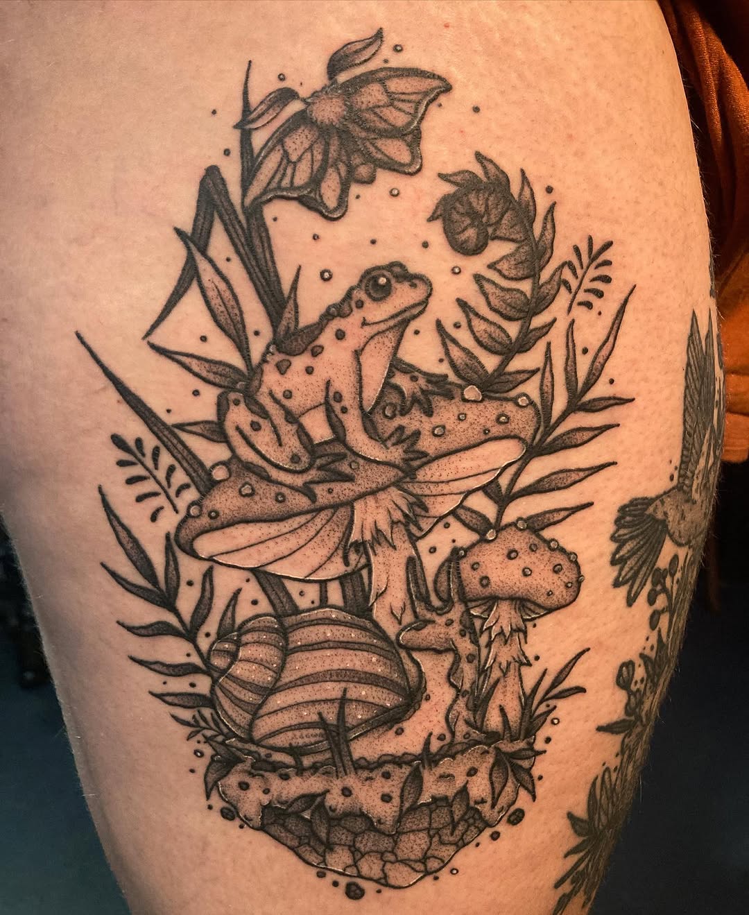 Tattoo by @nocturnalflare โ dotwork, black_and_grey