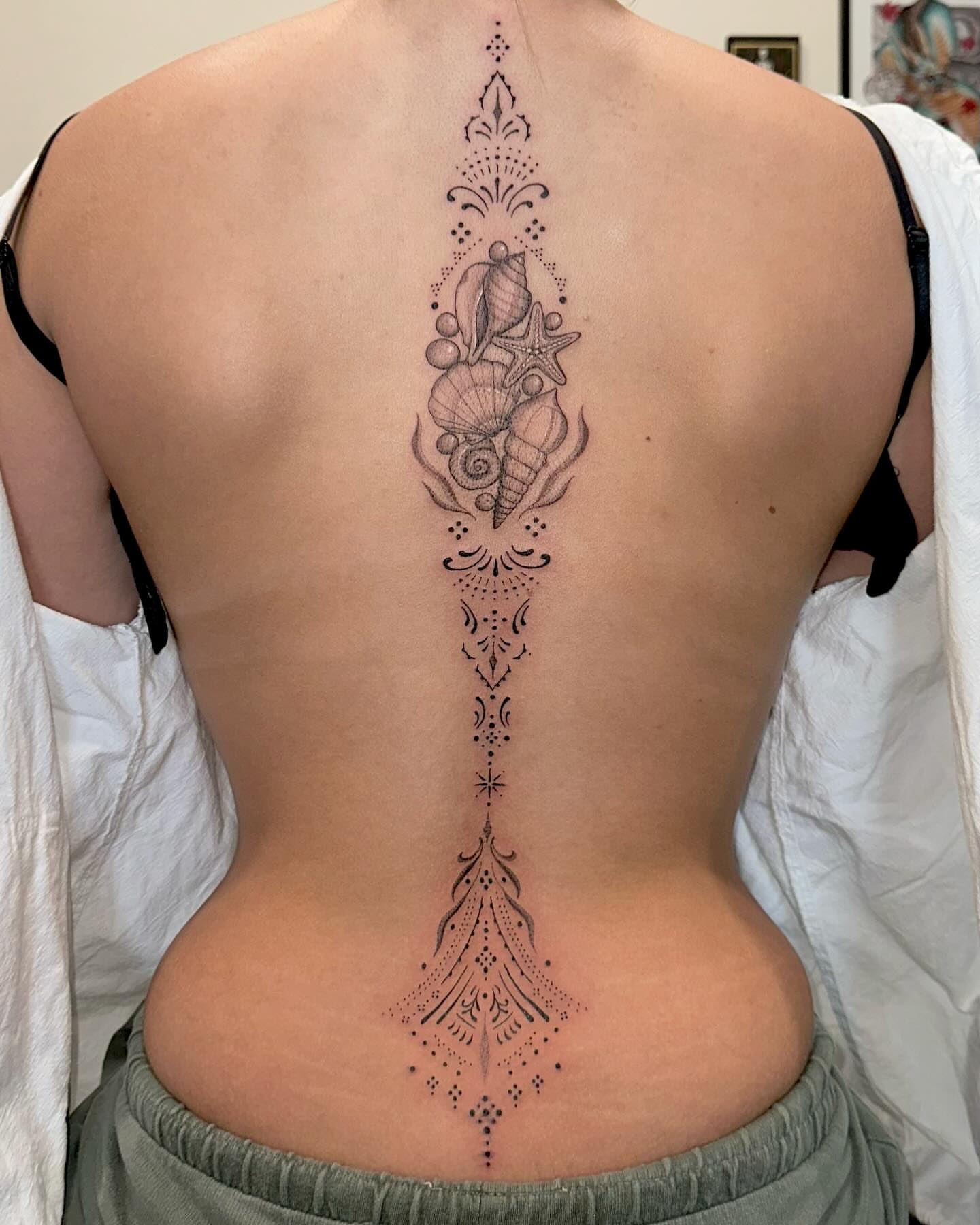 Tattoo by @kate.a.darling — dotwork, ornamental