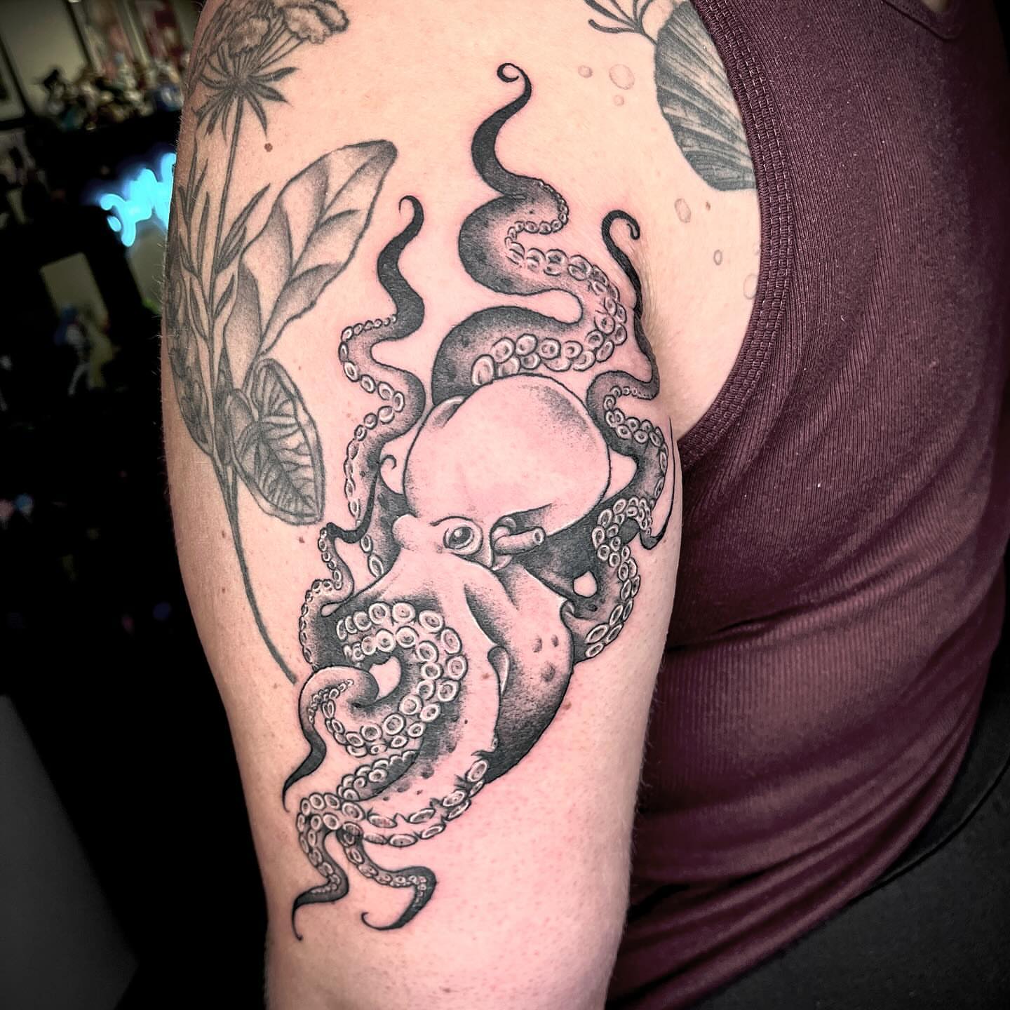 Tattoo by @amberntattoos — black_and_grey, realism