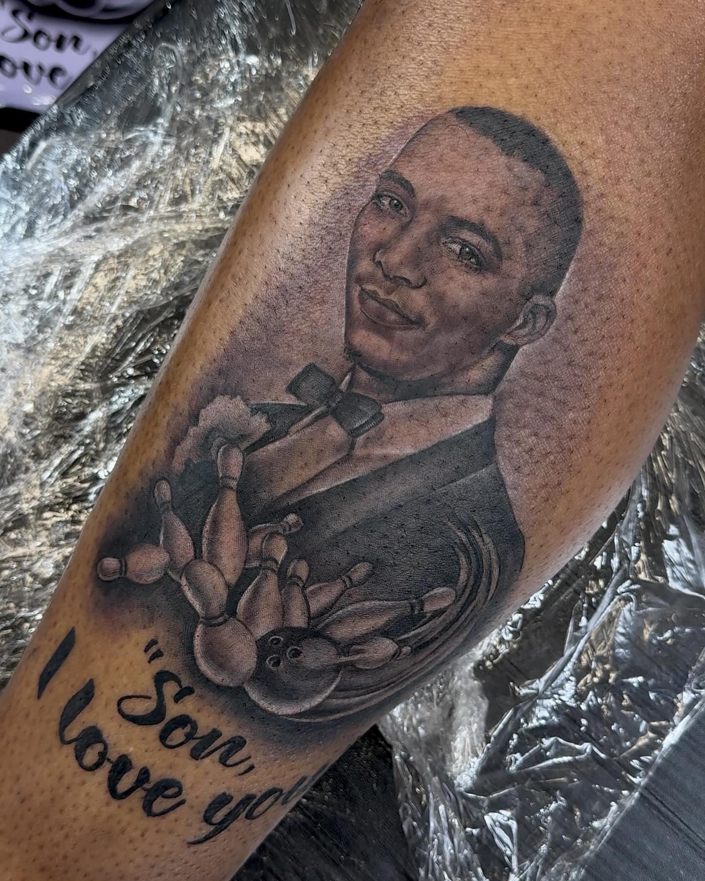 Portrait of a man realism tattoo on the forearm by Tatt2T (T King)