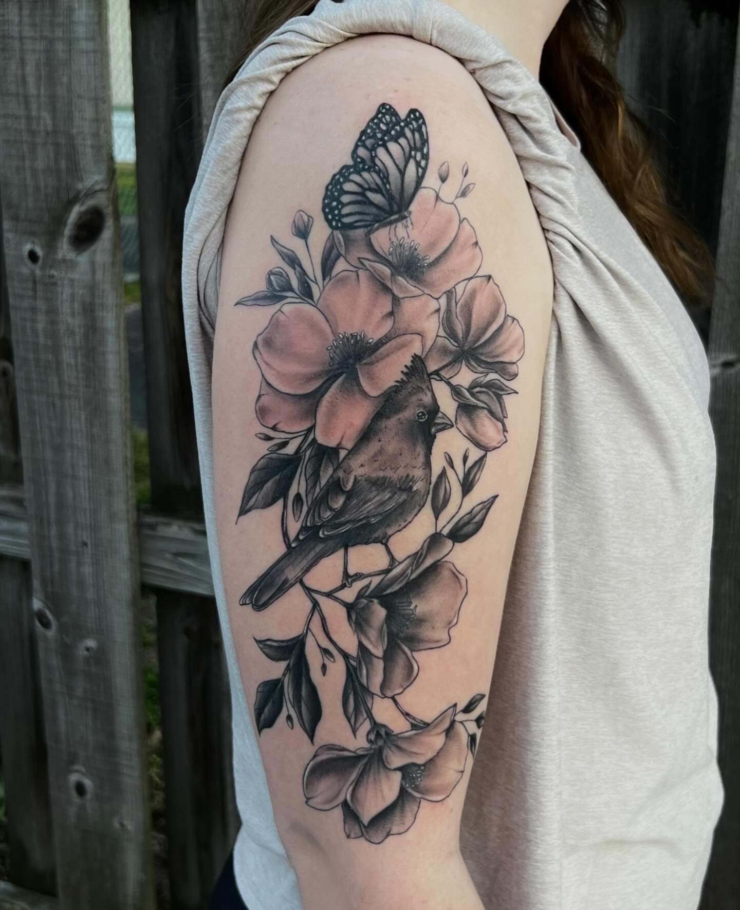 Tattoo by @katherinatattoos โ realism, black_and_grey