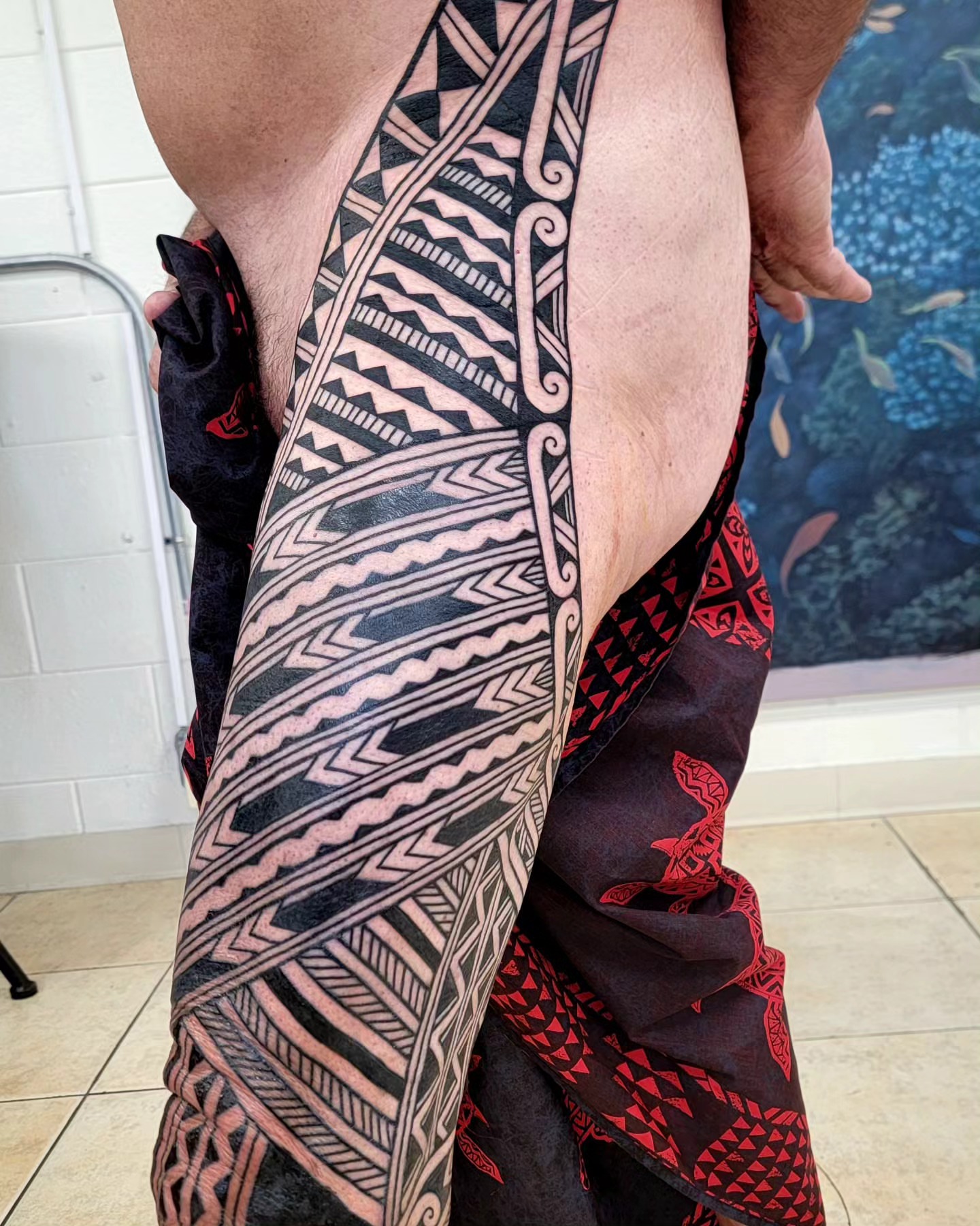 Tattoo by @hiwawolfe — tribal, geometric