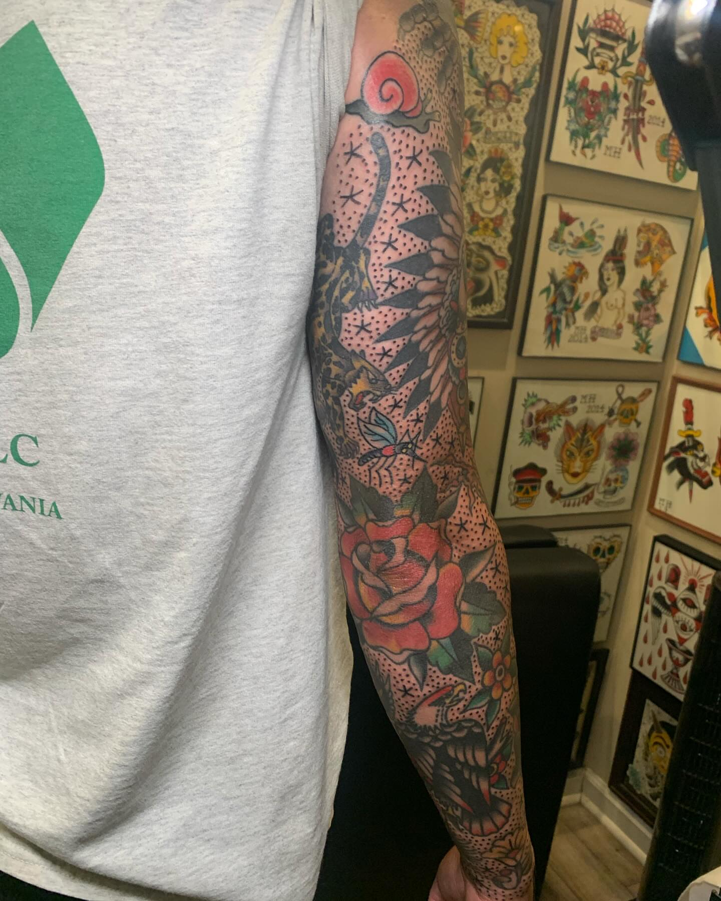 Tattoo by @mike_howard — american_traditional, dotwork