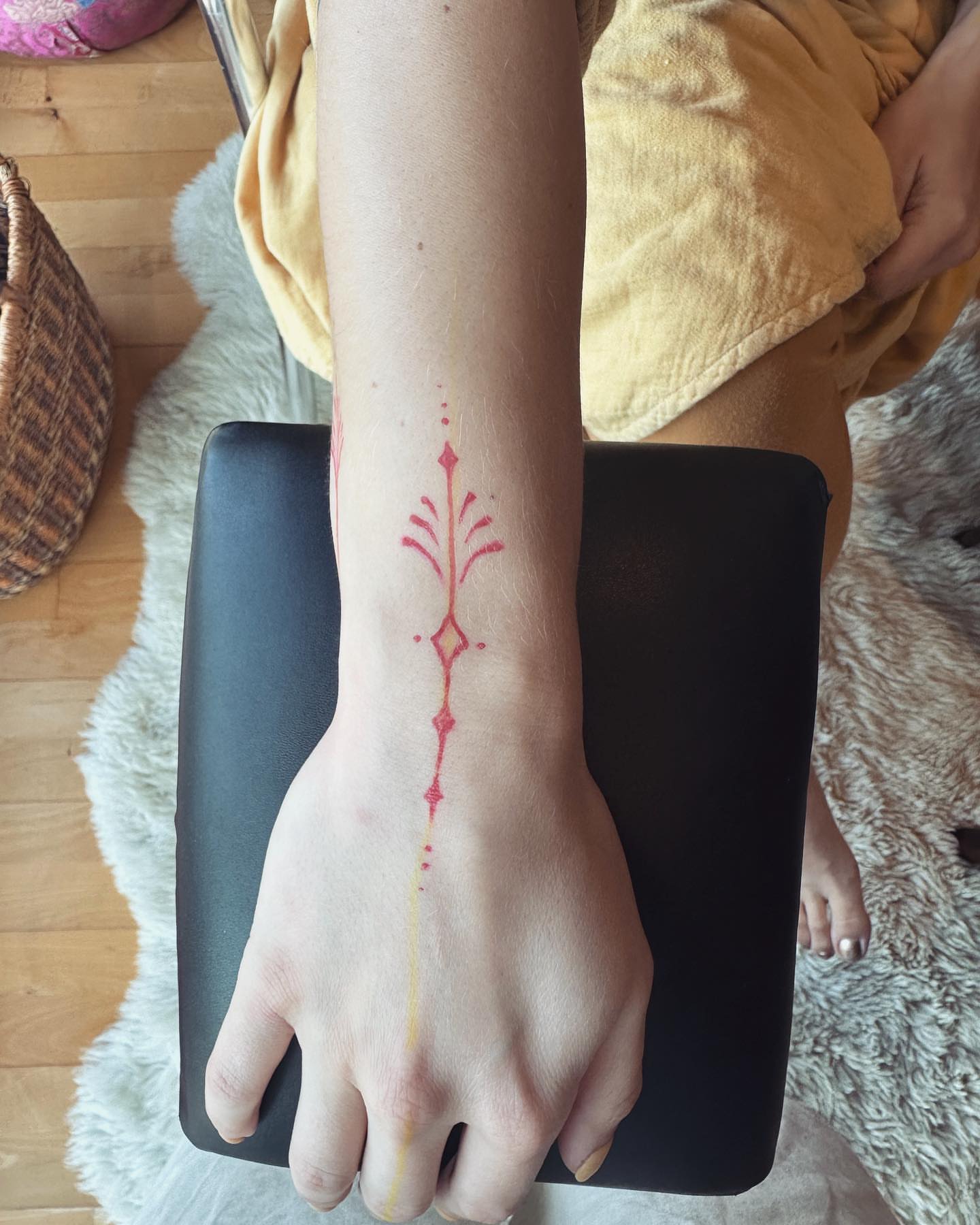 Geometric design geometric tattoo on the forearm by Gaya