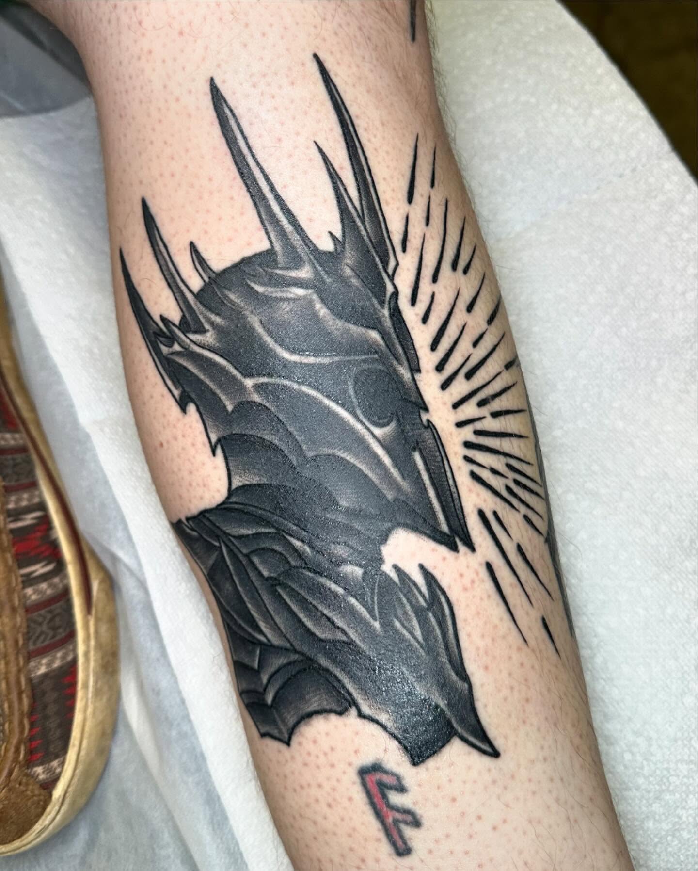 Wings black and grey tattoo on the forearm by hannah vertal